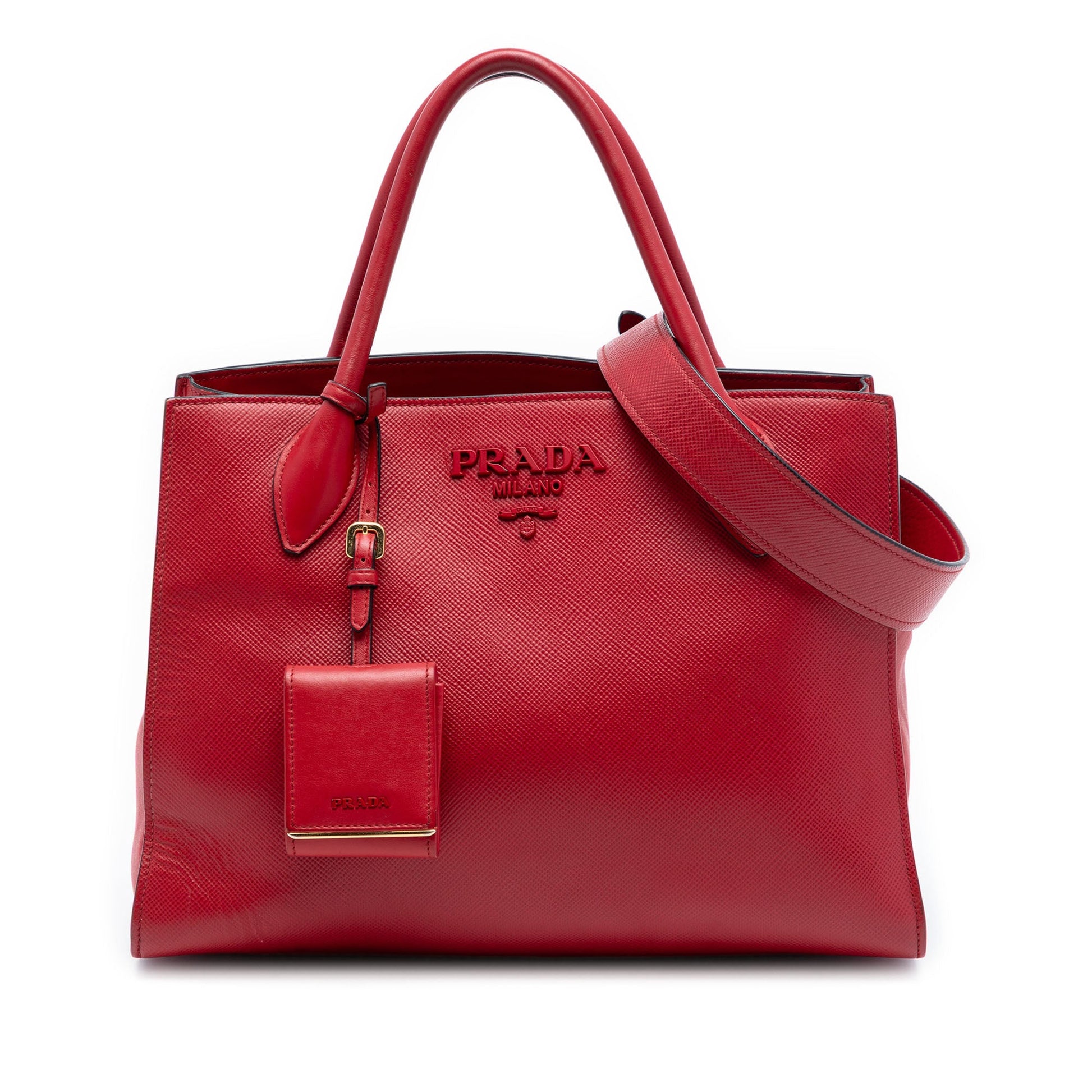 Prada Medium Saffiano Cuir Monochrome Top Handle Tote