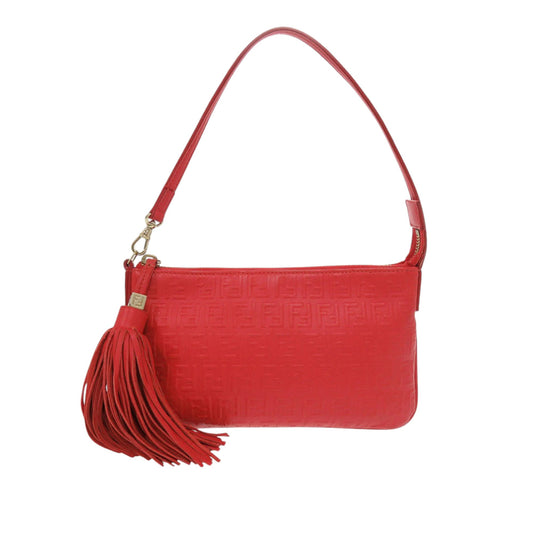 Fendi Zucchino Embossed Nappa Tassel Handbag