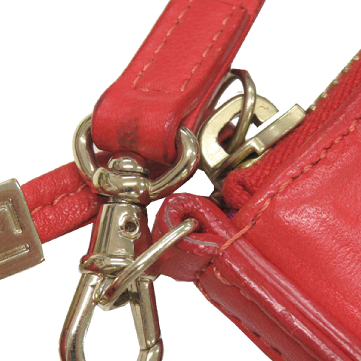 Fendi Zucchino Embossed Nappa Tassel Handbag