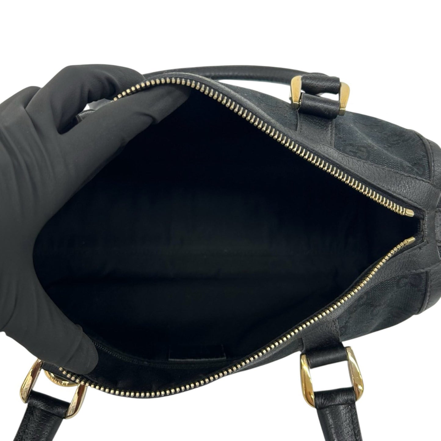 Gucci GG Canvas Abbey D Ring Boston Bag