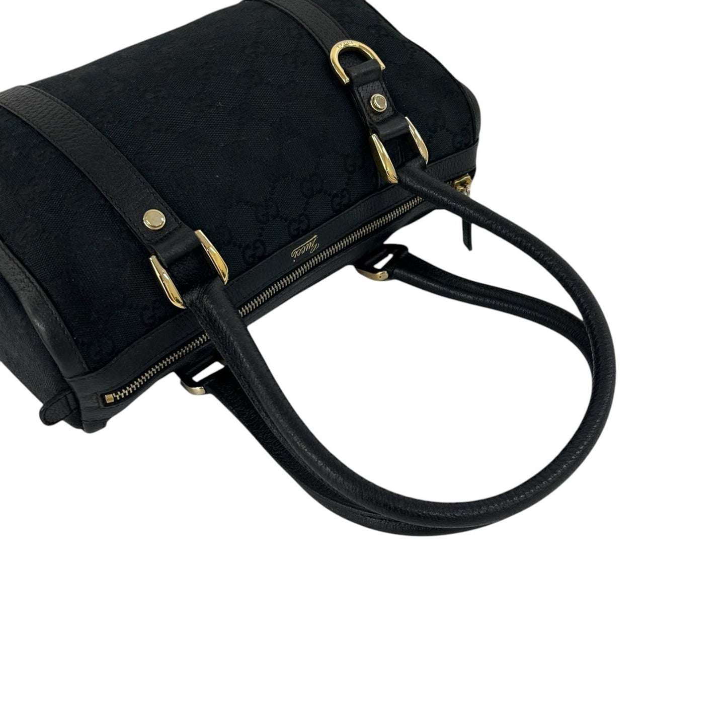 Gucci GG Canvas Abbey D Ring Boston Bag