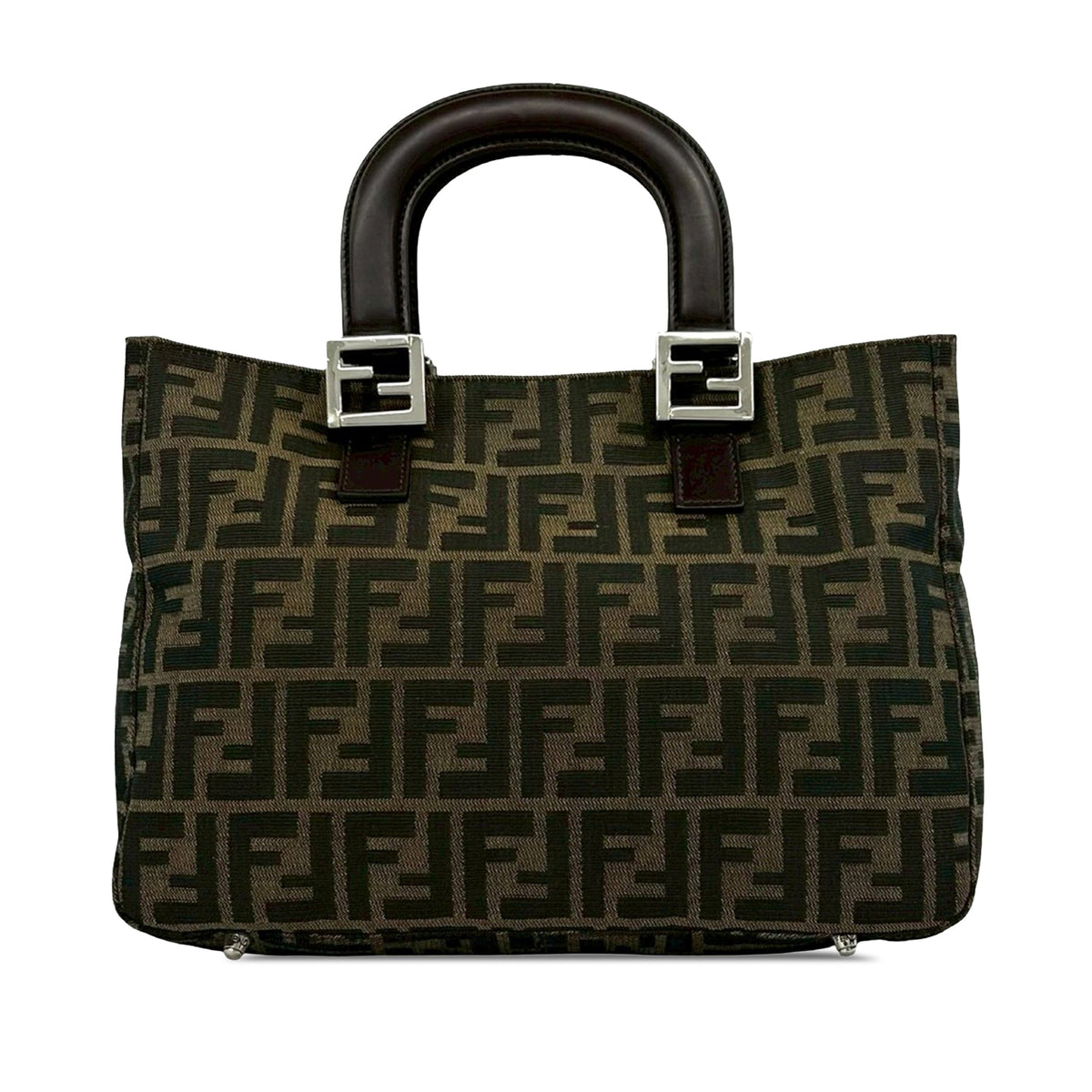 Fendi Small Zucca Canvas Twins Tote