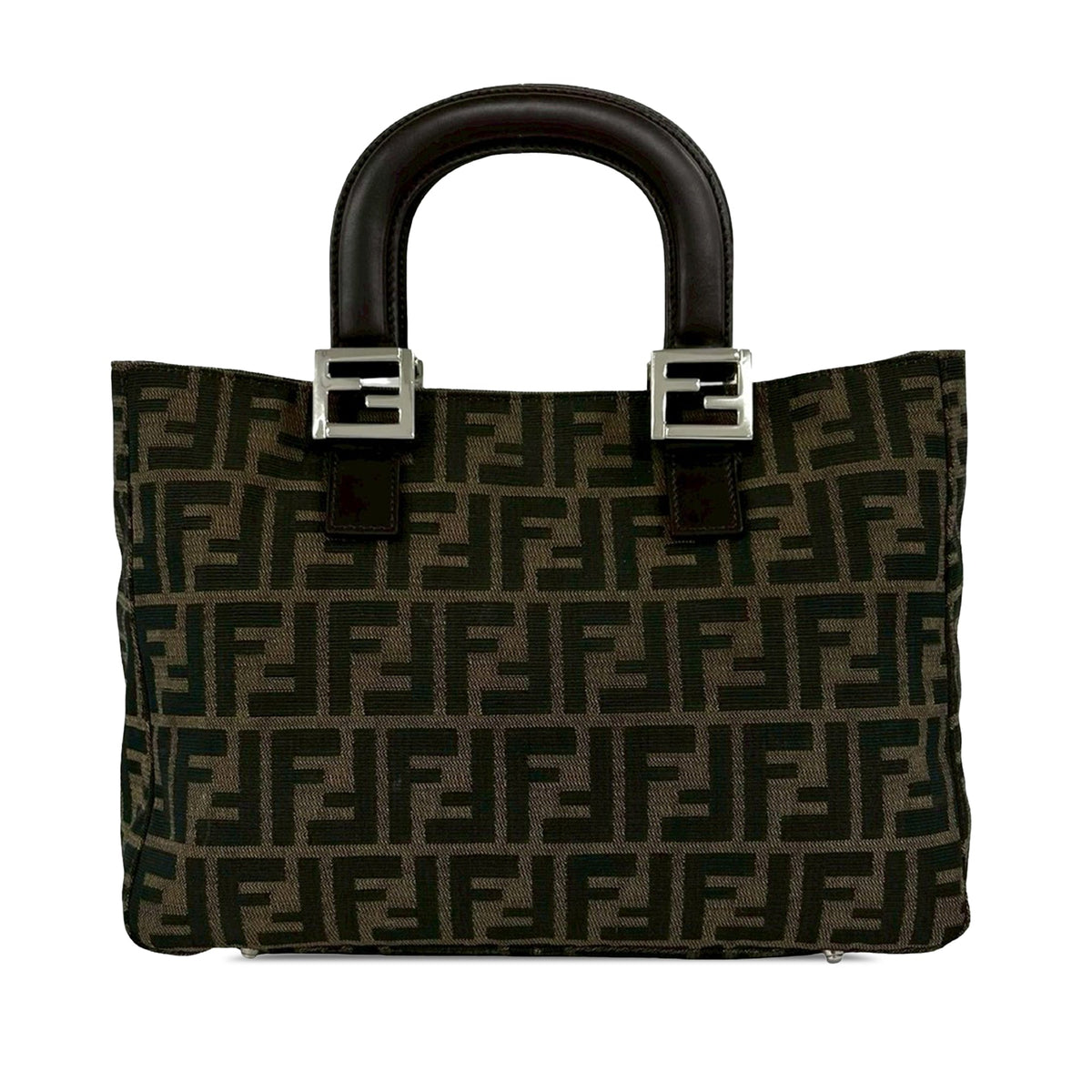Fendi Small Zucca Canvas Twins Tote