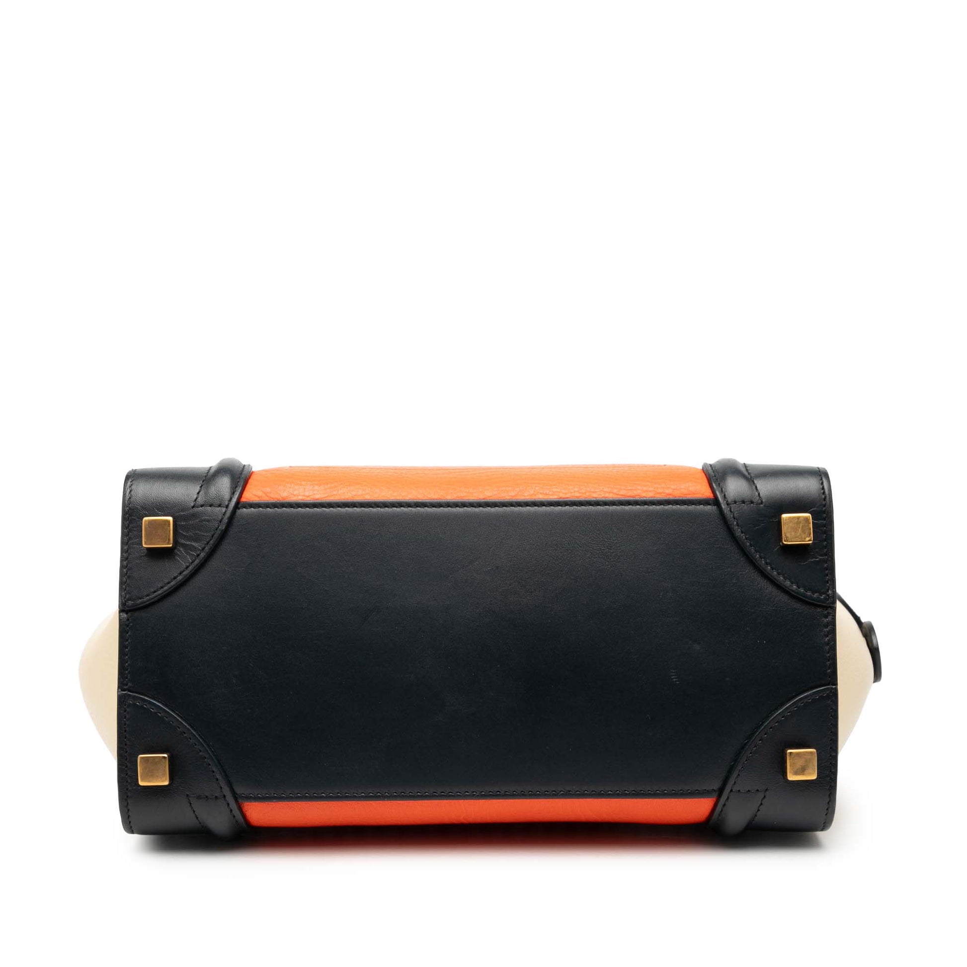 Celine Micro Tricolor Leather Luggage Tote