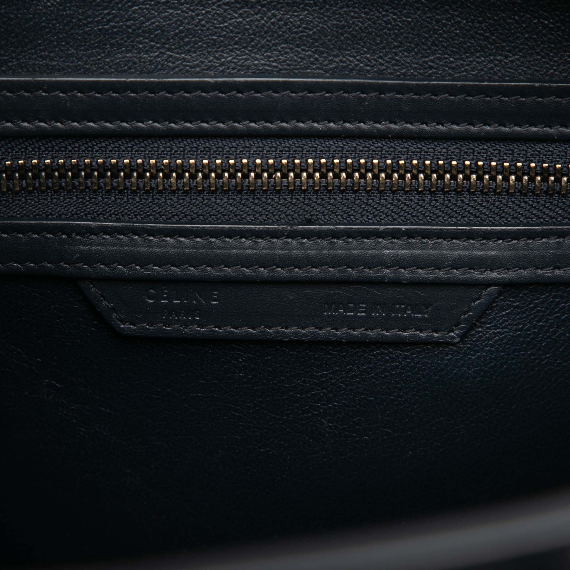 Celine Micro Tricolor Leather Luggage Tote