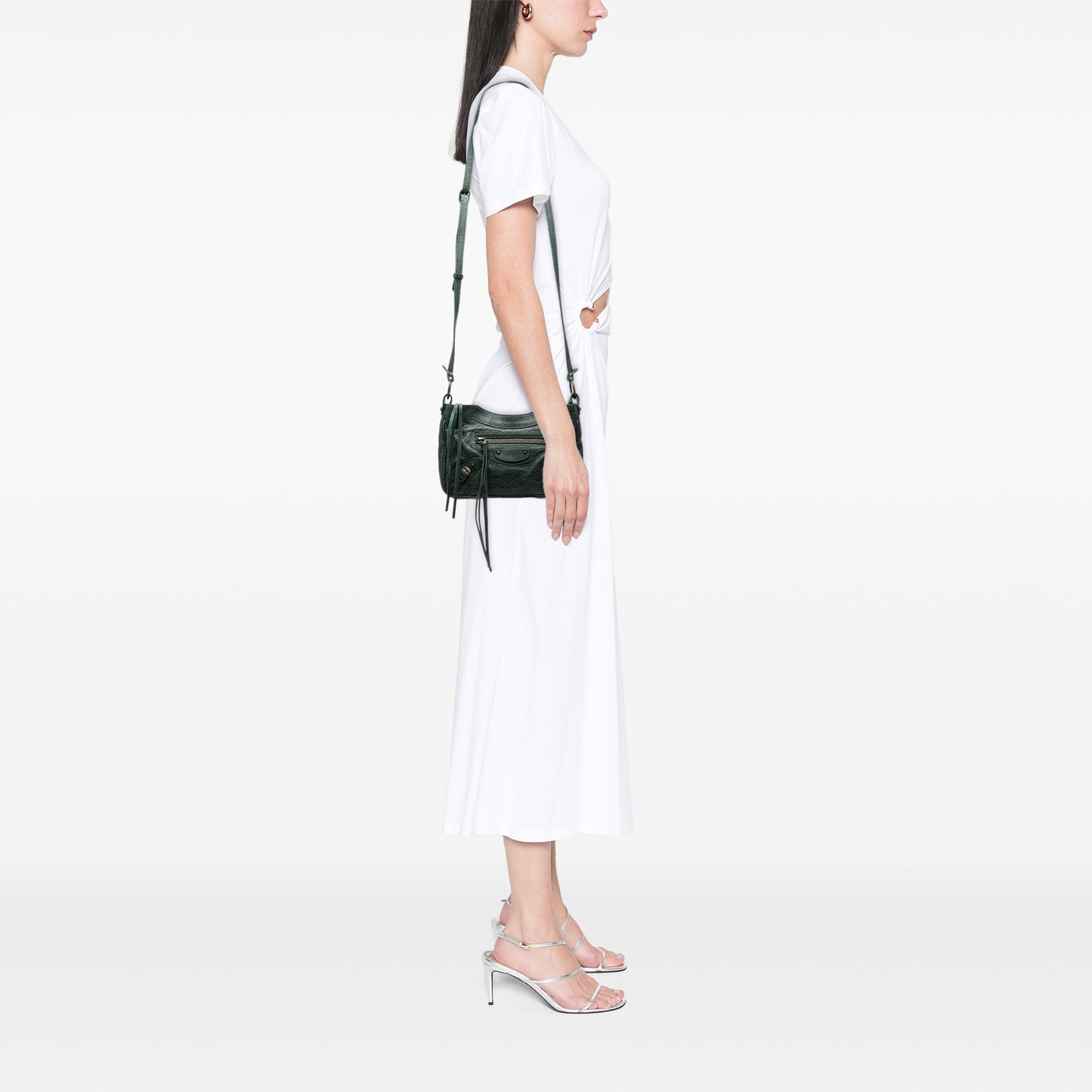 Balenciaga Lambskin Motocross Classic Hip Crossbody