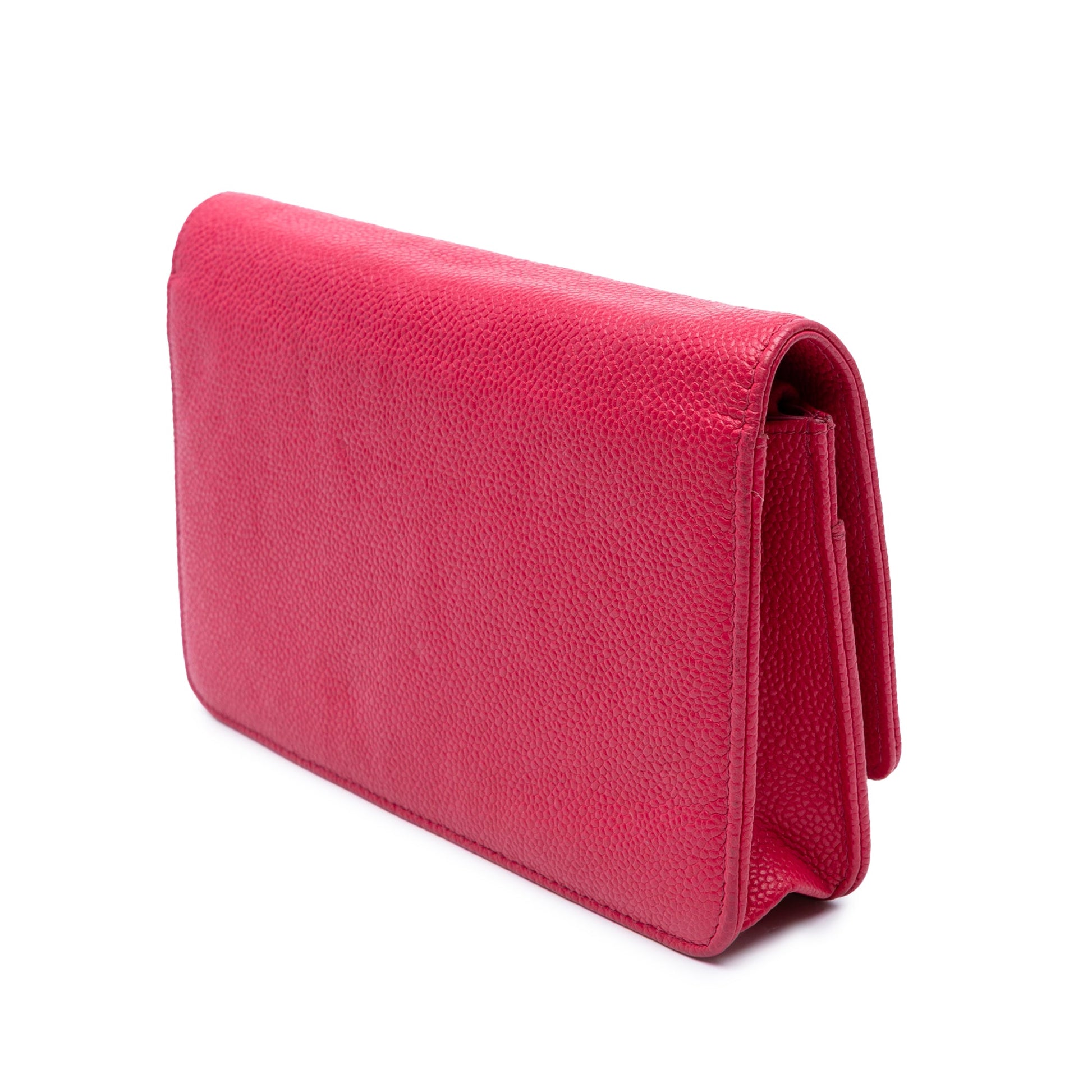 Chanel Caviar Bicolor CC Wallet On Chain
