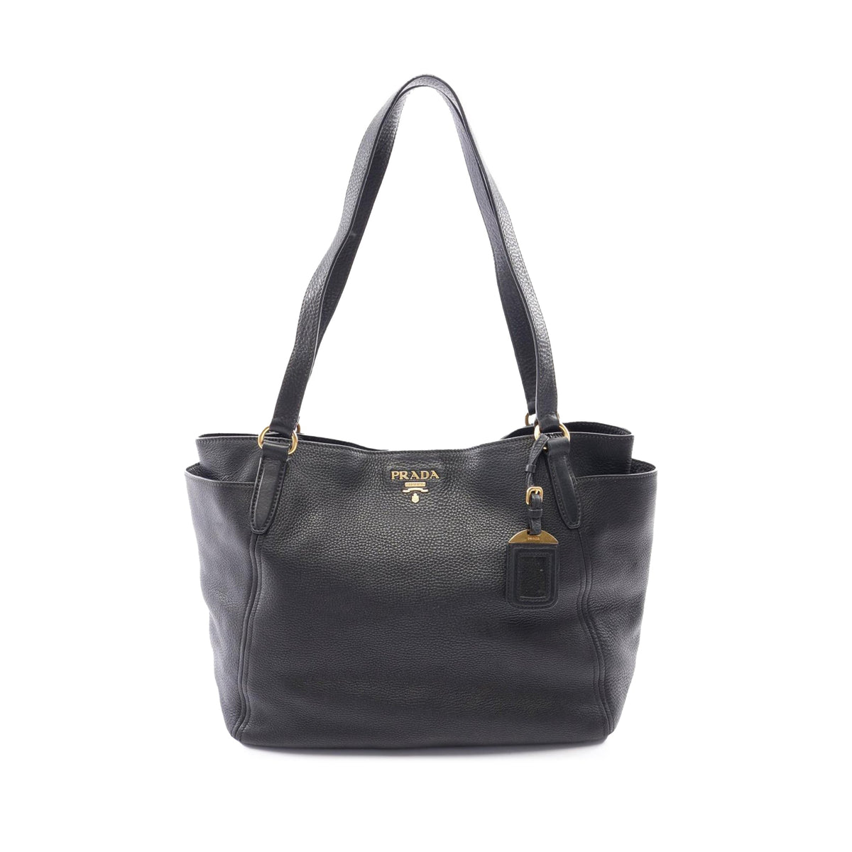 Prada Vitello Daino Tote — Black