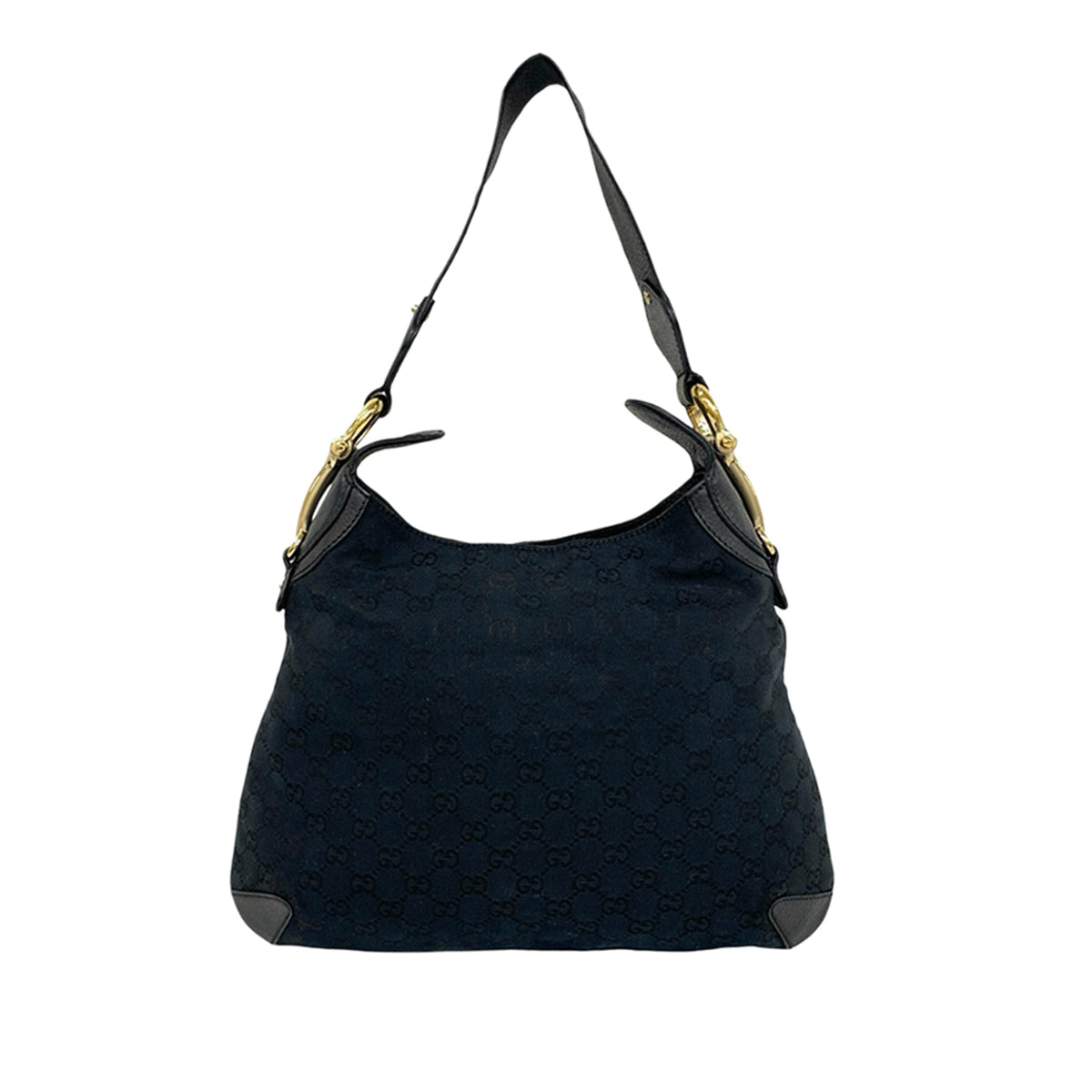 Gucci GG Canvas D-ring Hobo — Black