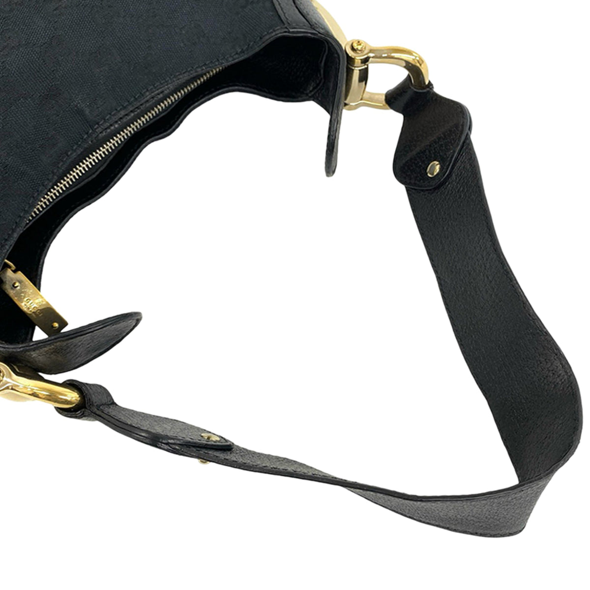 Gucci GG Canvas D-ring Hobo — Black