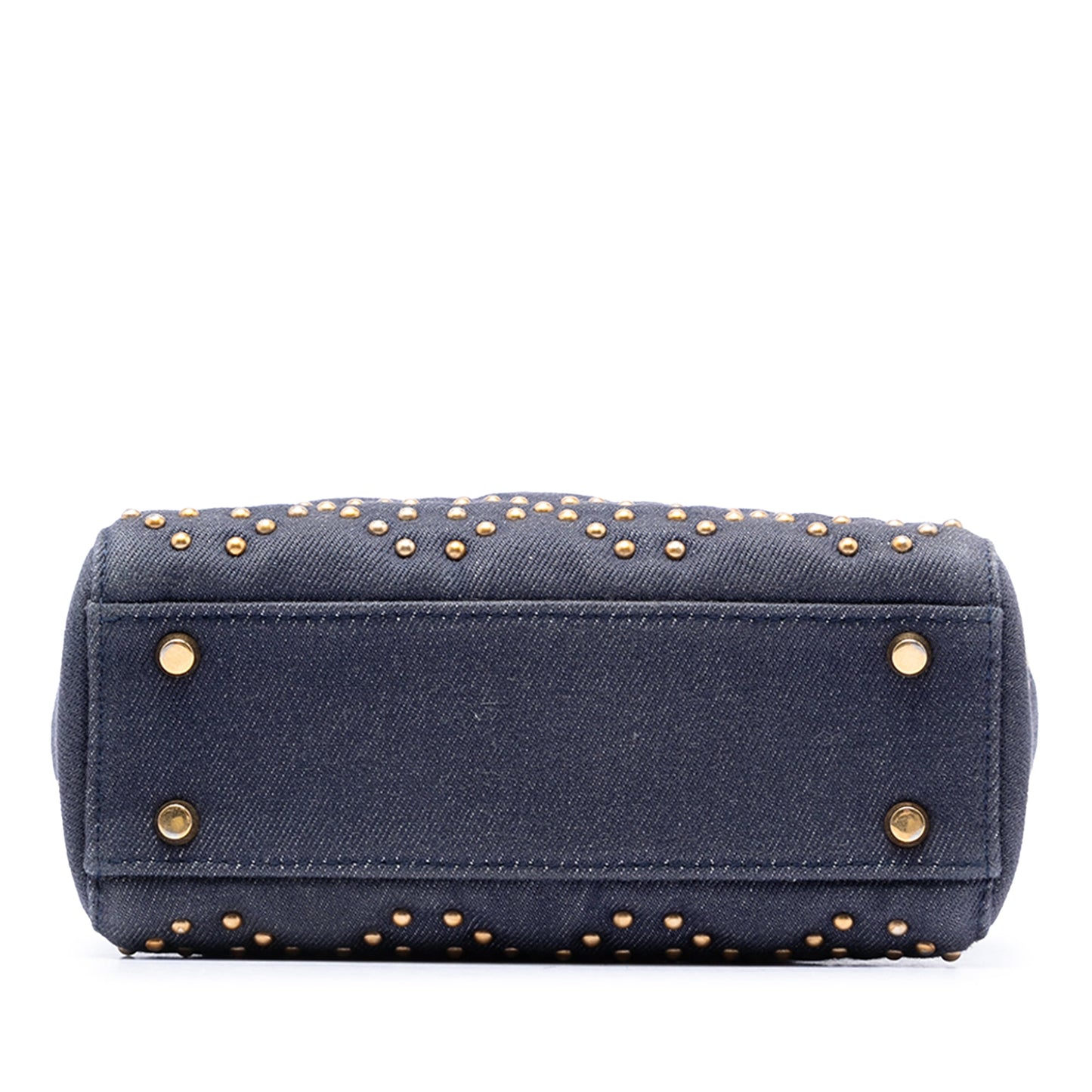 Dior Mini Denim Cannage Studded Supple Lady Dior