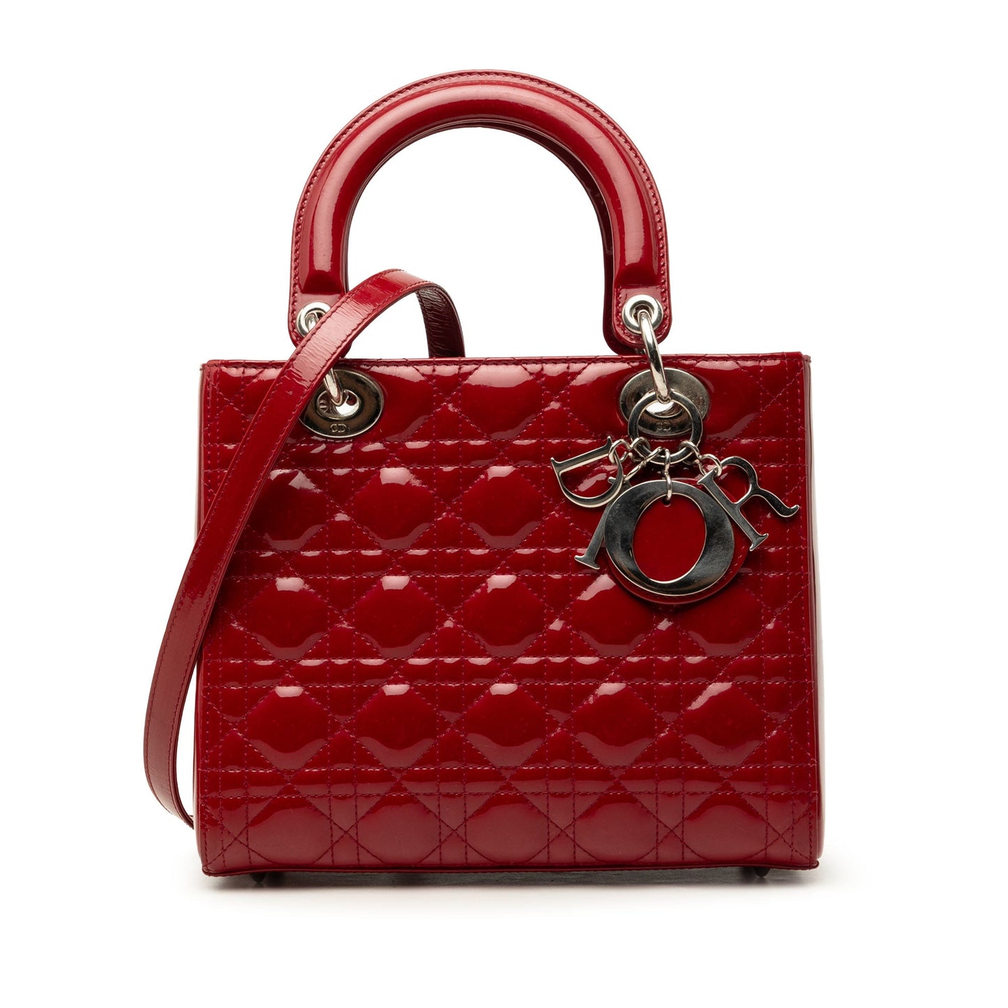 Dior Medium Patent Cannage Lady Dior