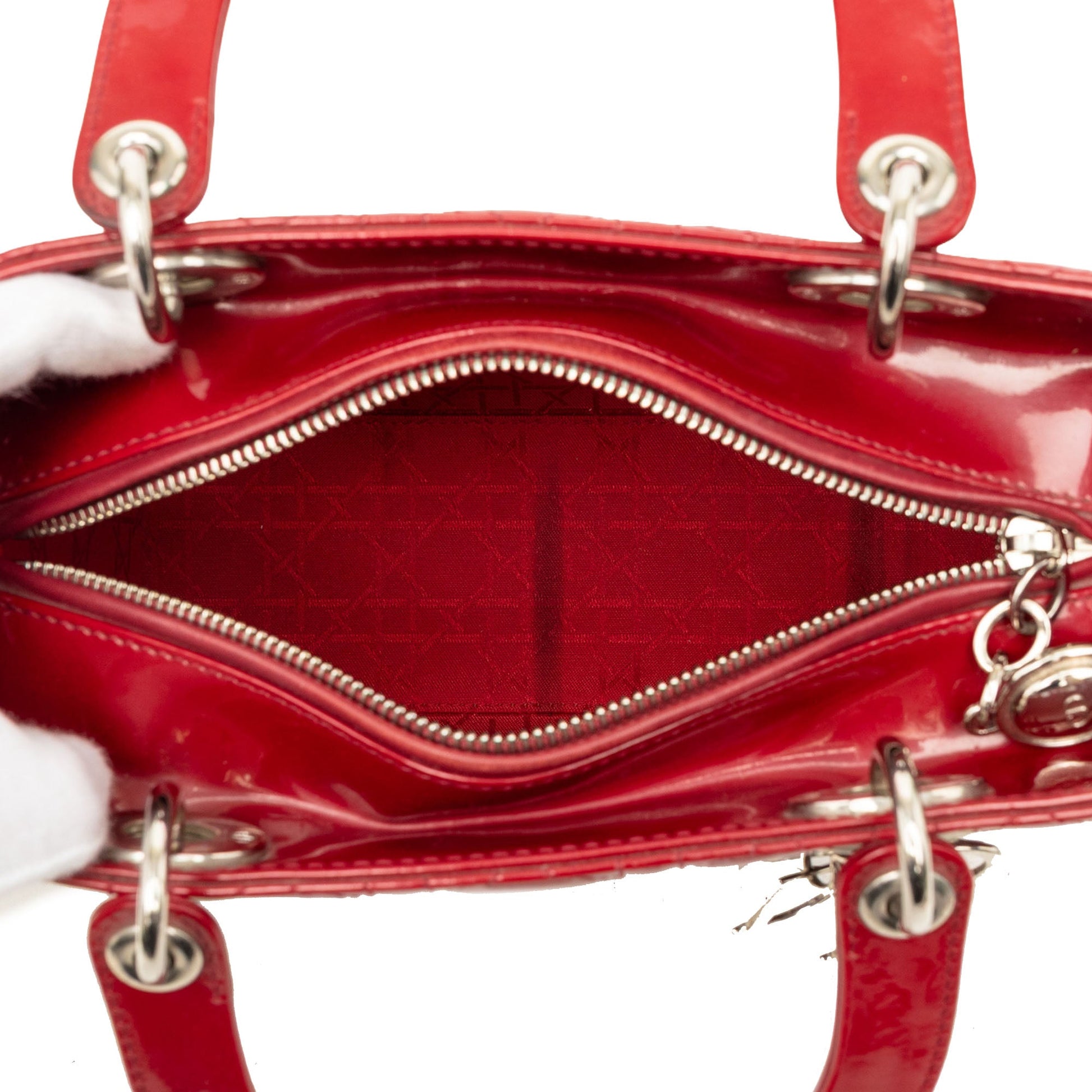 Dior Medium Patent Cannage Lady Dior
