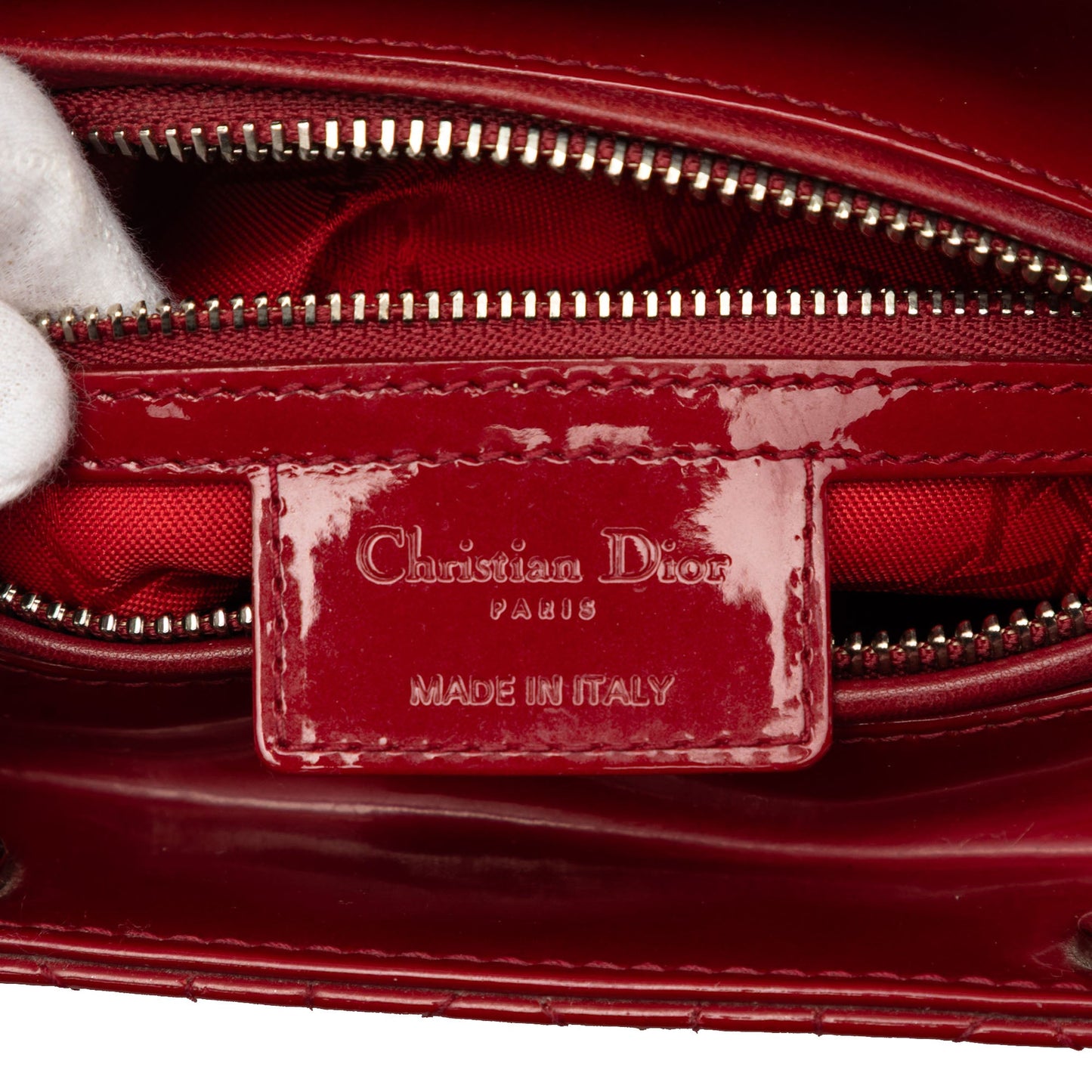 Dior Medium Patent Cannage Lady Dior
