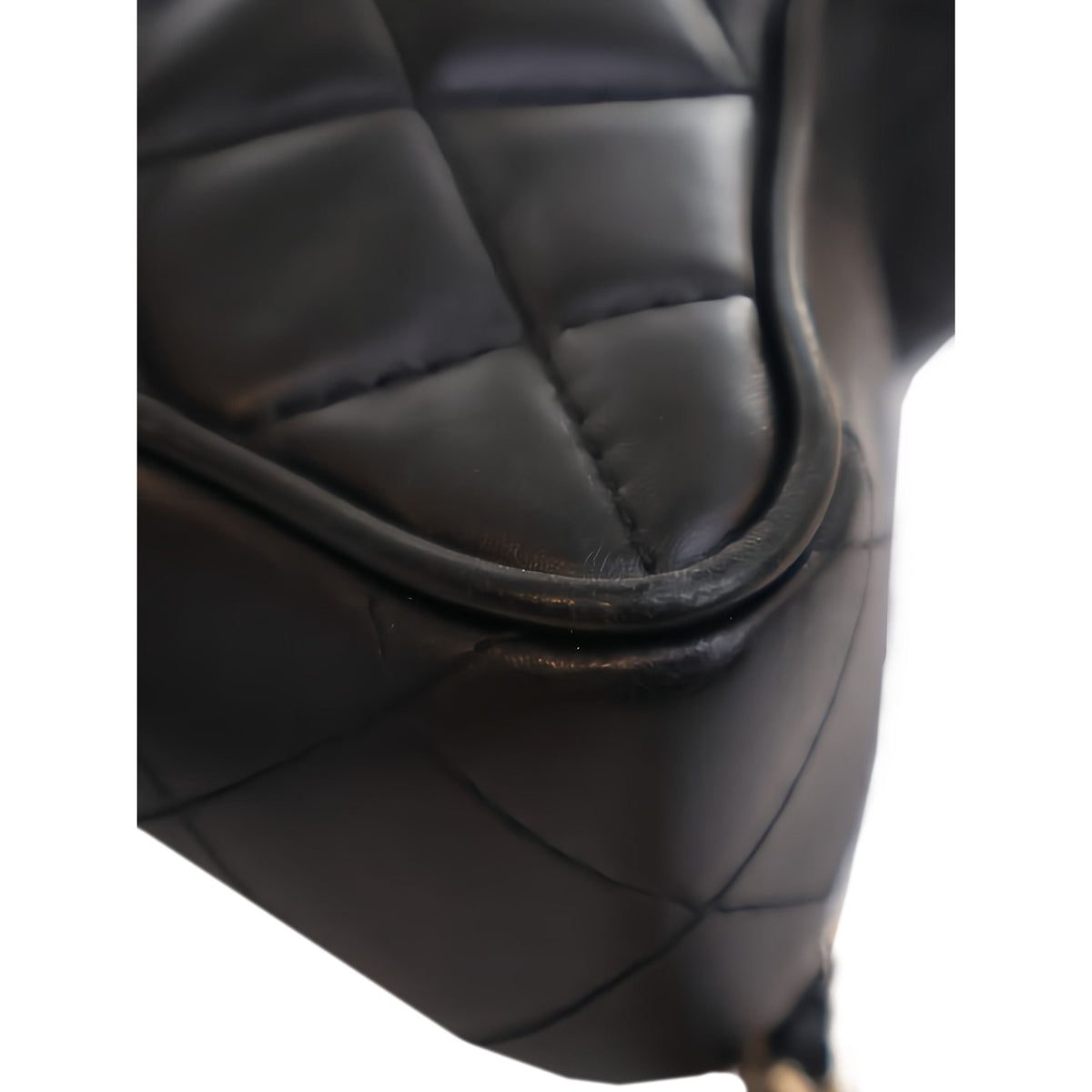 Chanel Quilted Lambskin Walk Of Fame Star Crossbody — Black