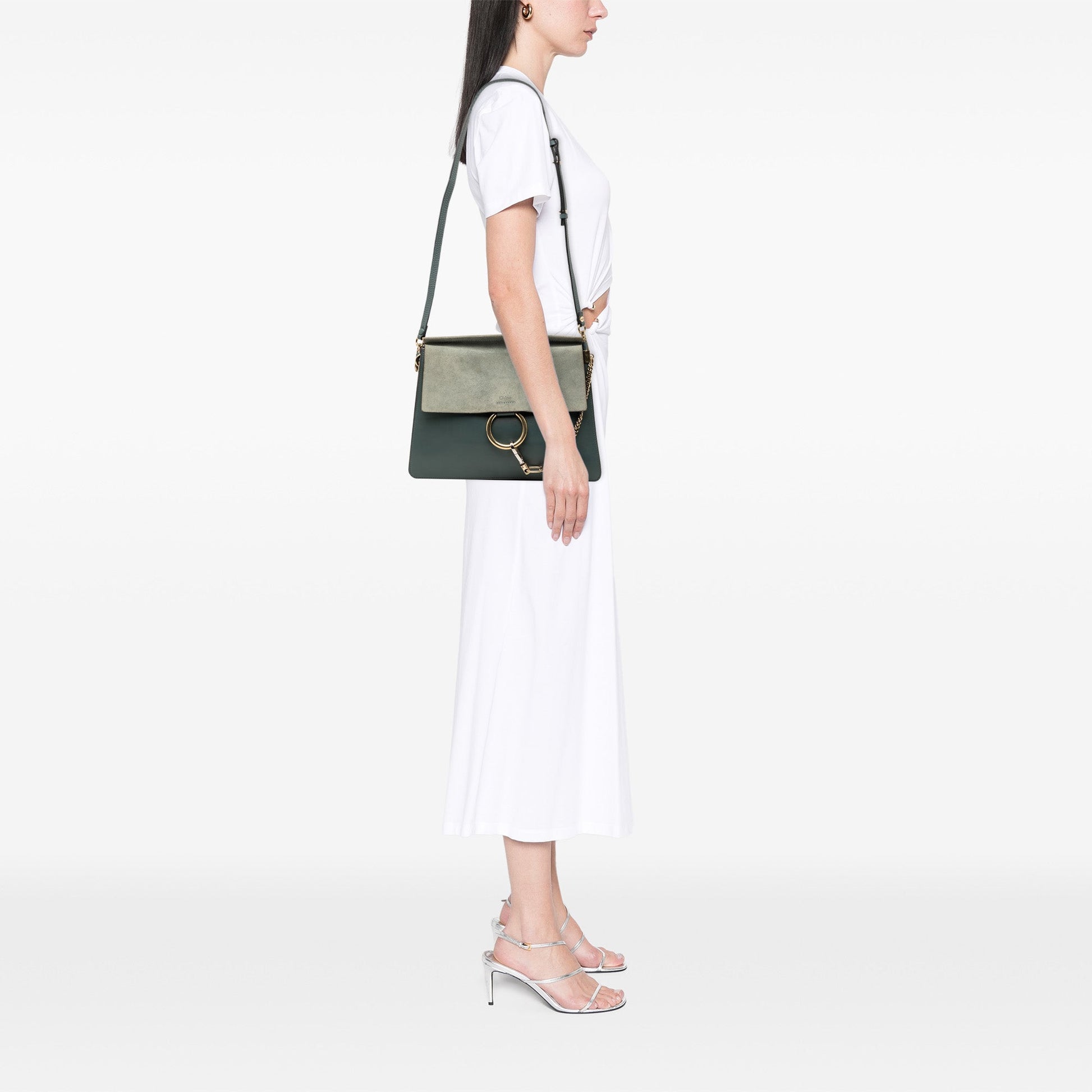 Chloé Medium Calfskin and Suede Faye Crossbody
