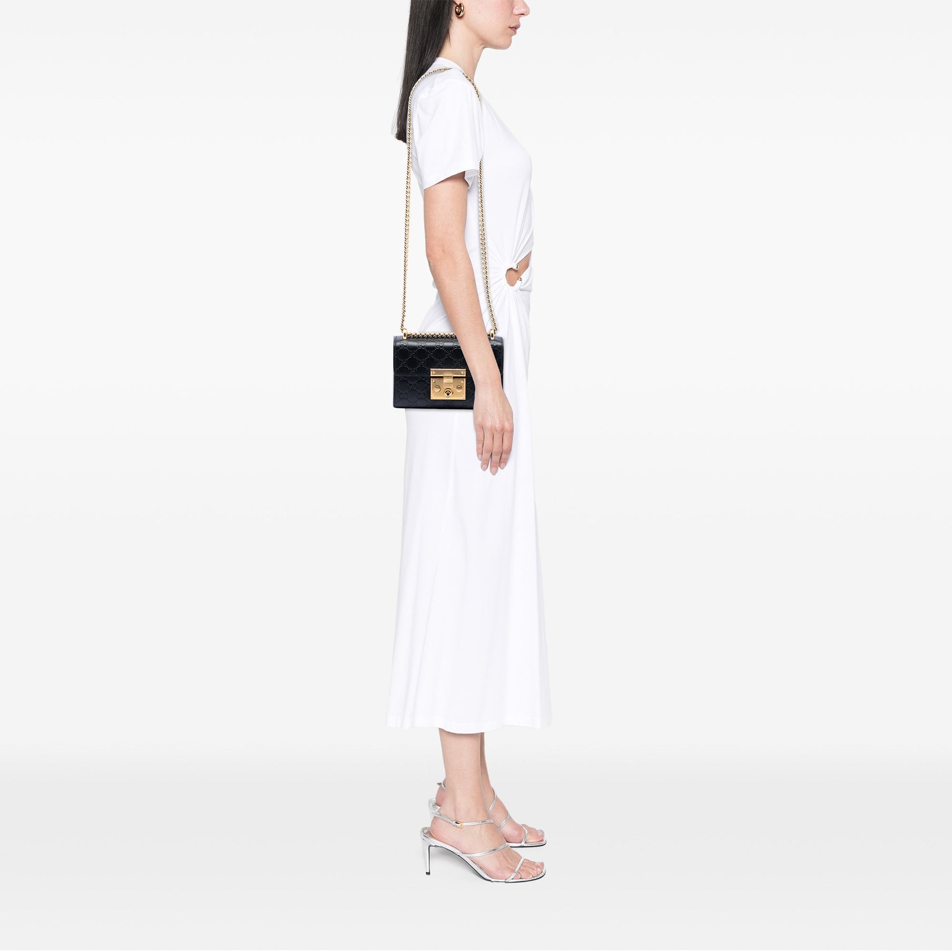 Gucci Small Guccissima Padlock Crossbody