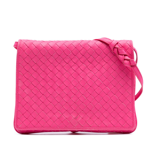 Bottega Veneta Nappa Intrecciato Flap Crossbody