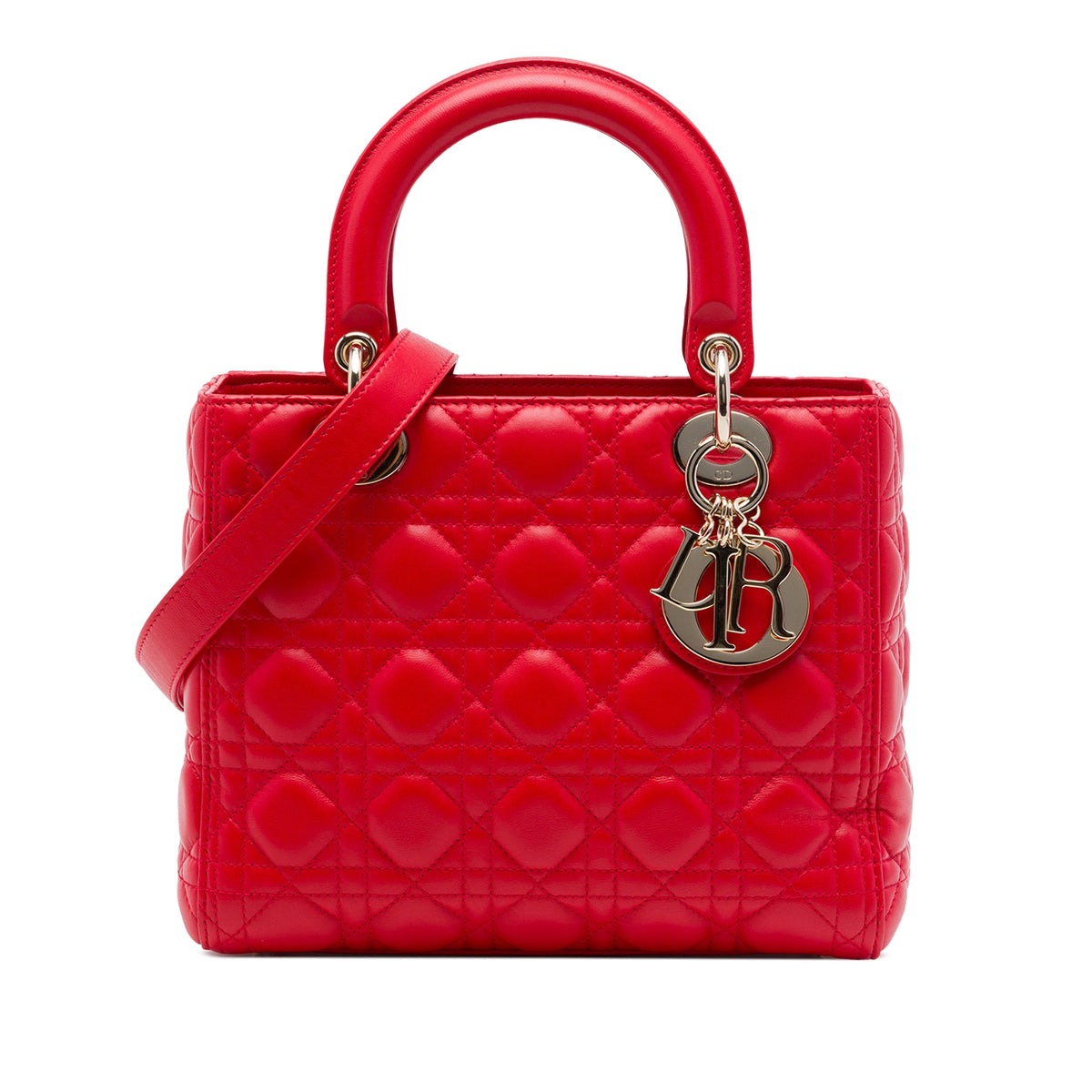 Dior Medium Lambskin Cannage Lady Dior