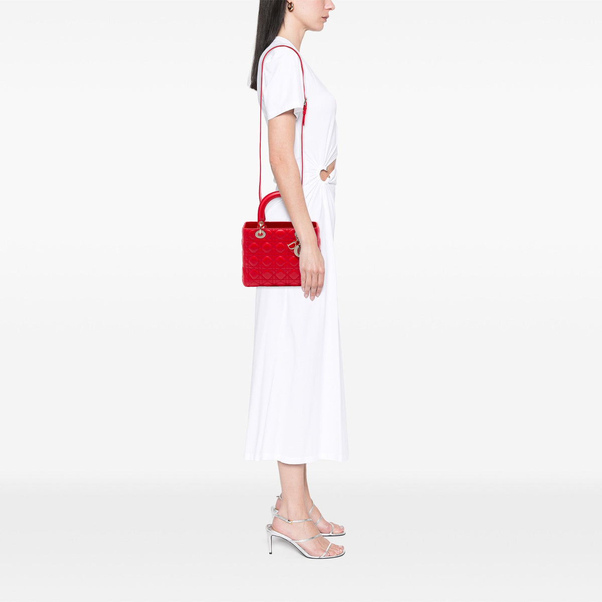 Dior Medium Lambskin Cannage Lady Dior