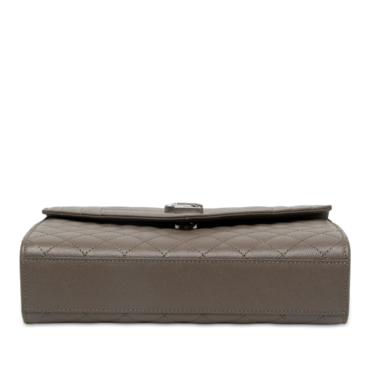 Saint Laurent Medium Grain De Poudre Triquilt Monogram Envelope Bag — Brown