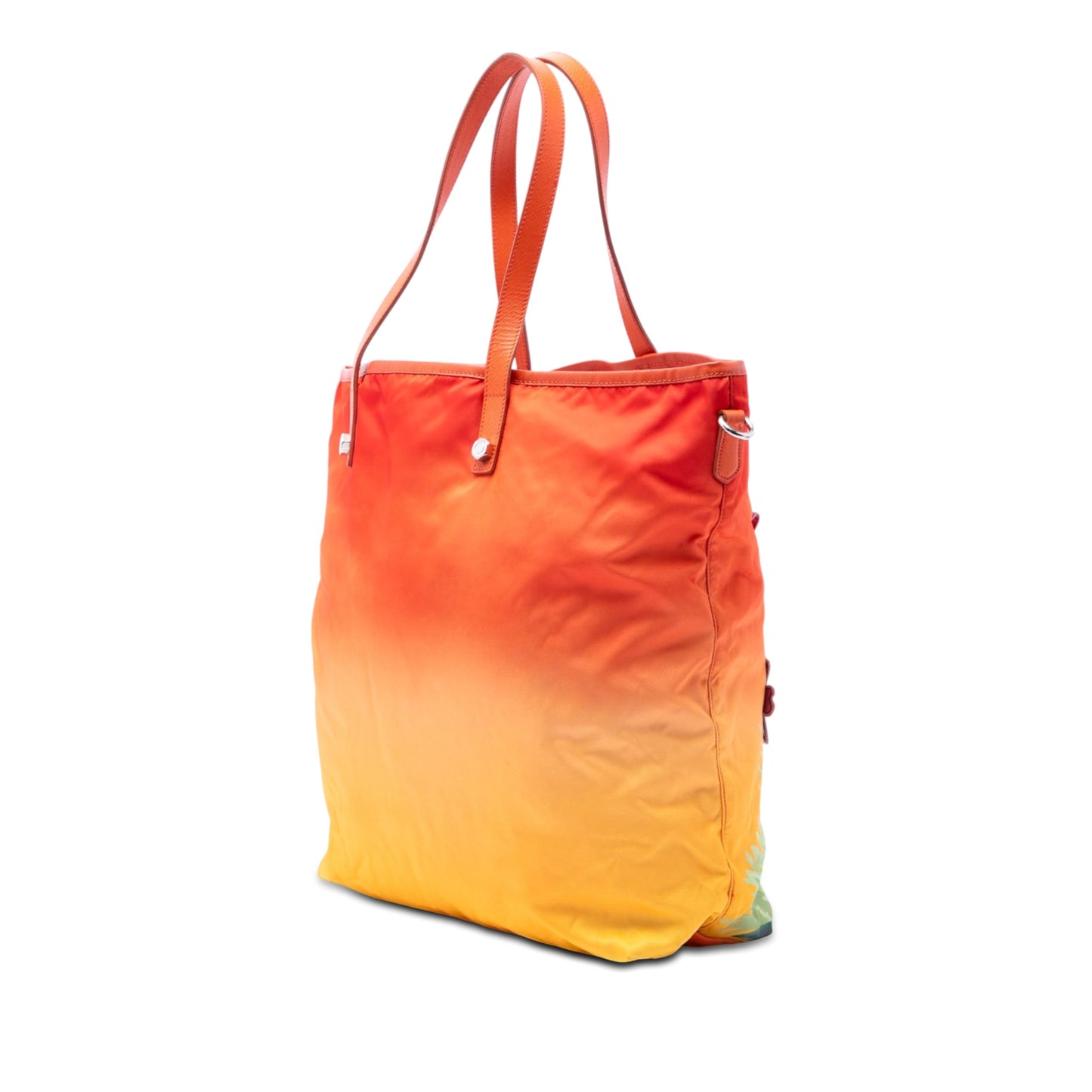Prada Limited Edition Saffiano Trimmed Tessuto Garden City Tote