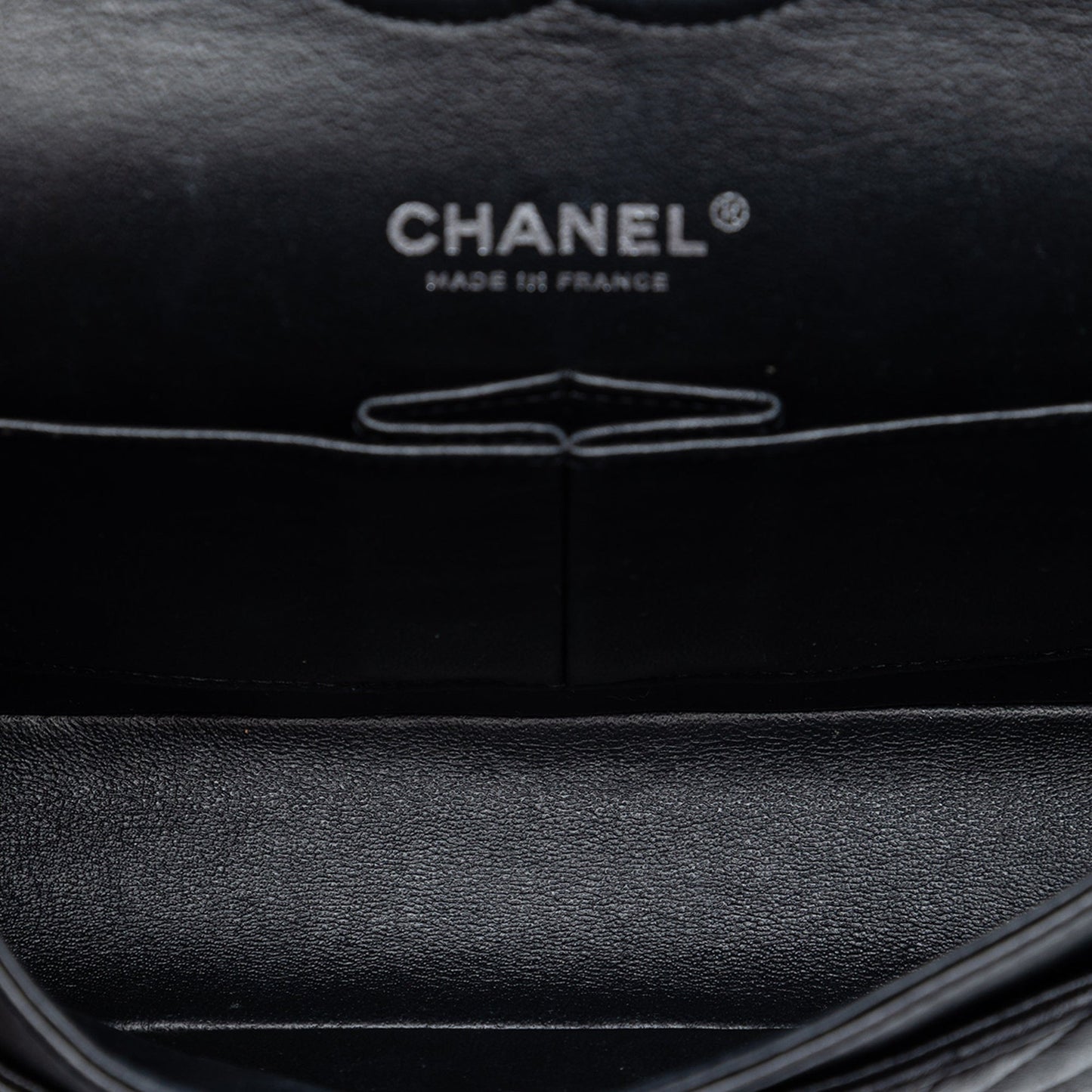 Chanel Medium Classic Chevron Lambskin So Black Double Flap