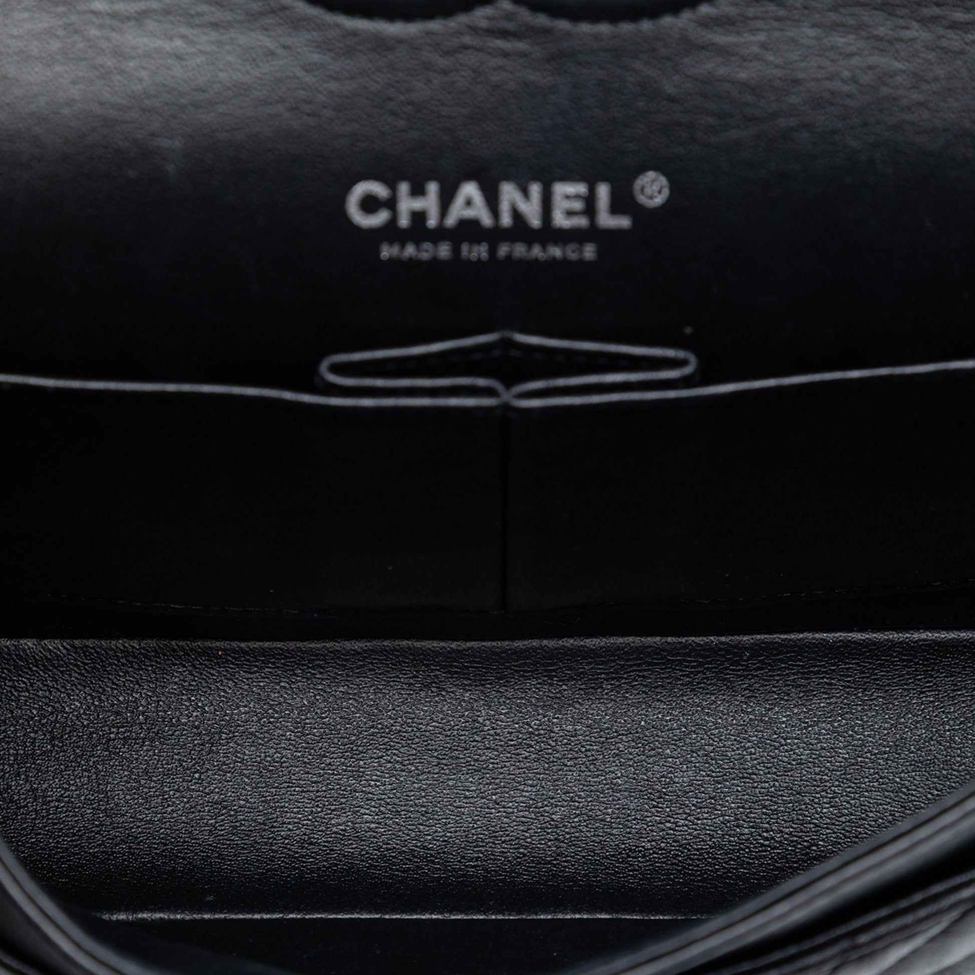 Chanel Medium Classic Chevron Lambskin So Black Double Flap