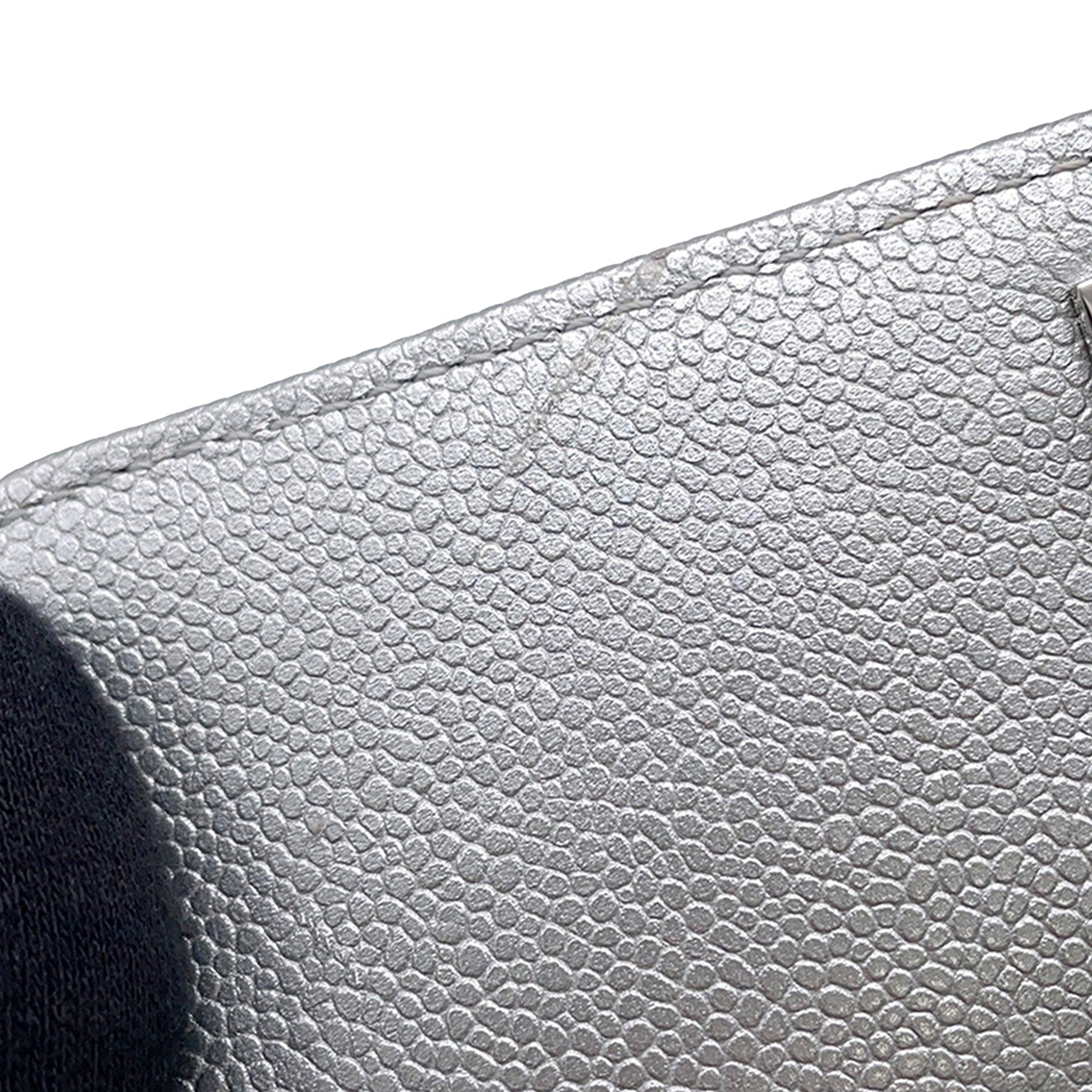 Chanel Extra Mini Metallic Quilted Caviar Coco Top Handle Bag
