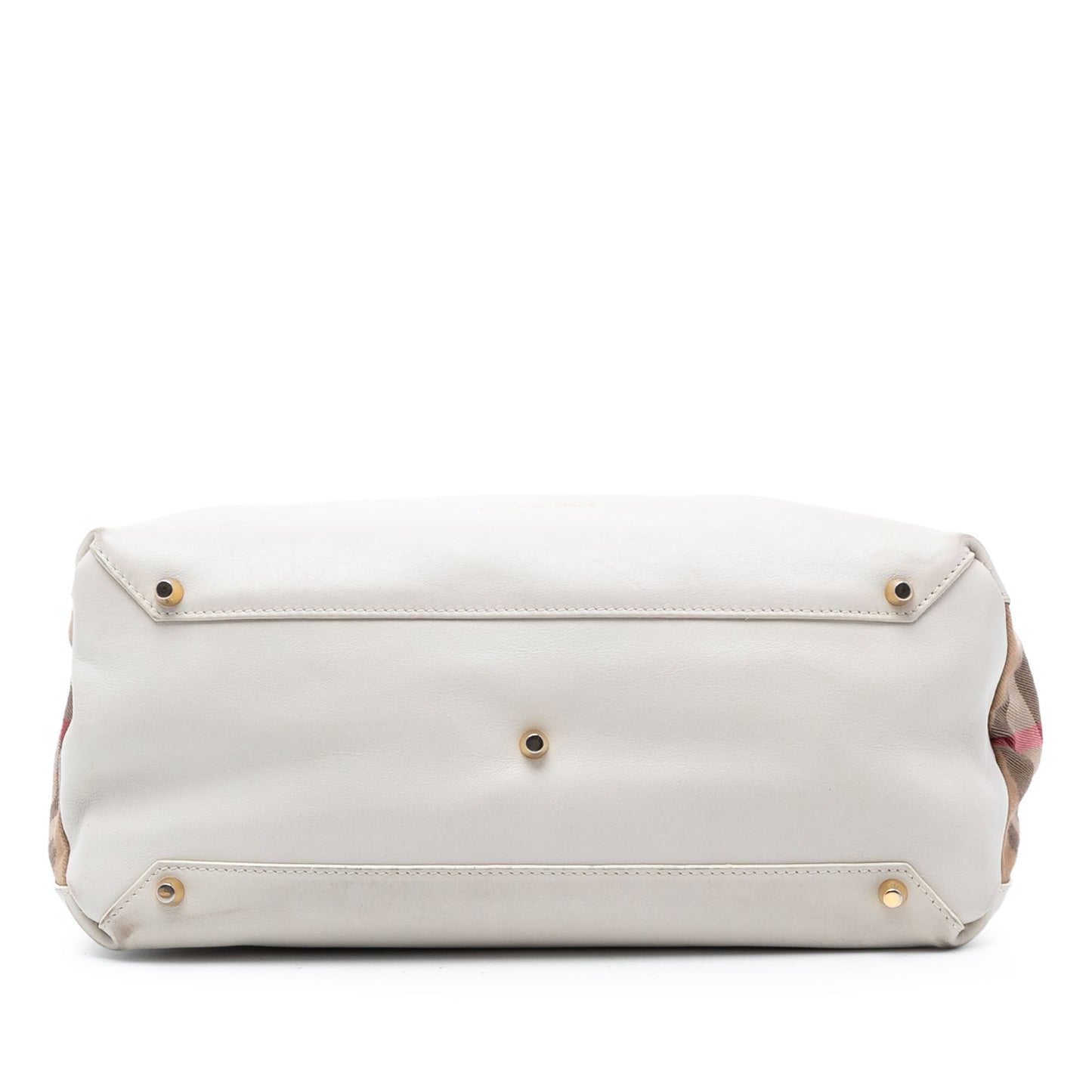 Burberry Medium Leather and House Check Banner Satchel