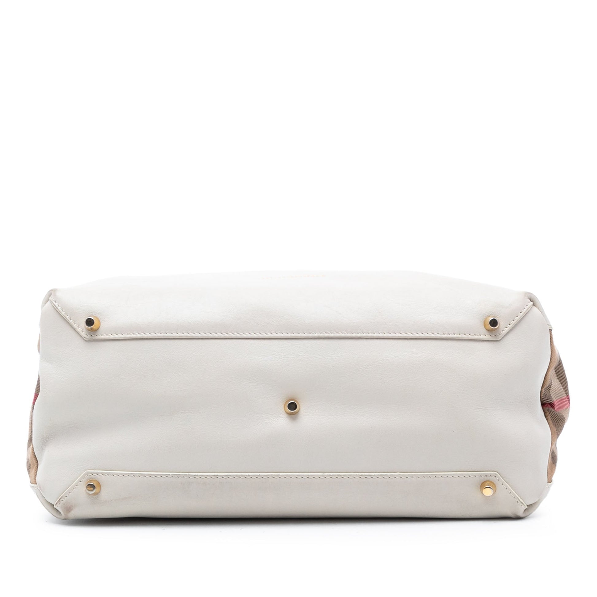 Burberry Medium Leather and House Check Banner Satchel