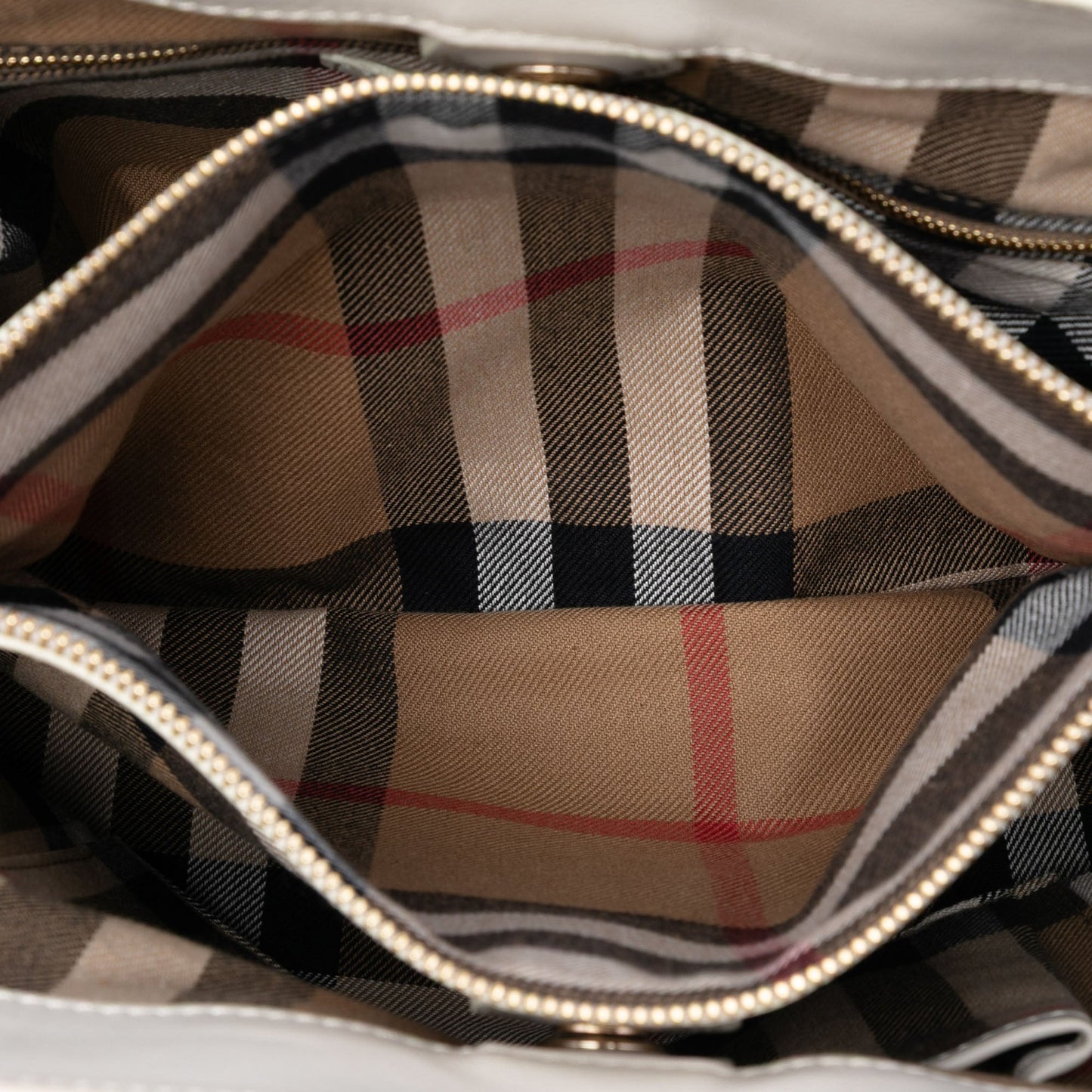 Burberry Medium Leather and House Check Banner Satchel