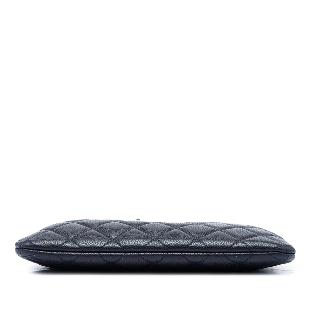 Chanel Small Quilted Caviar O Case Clutch — Blue
