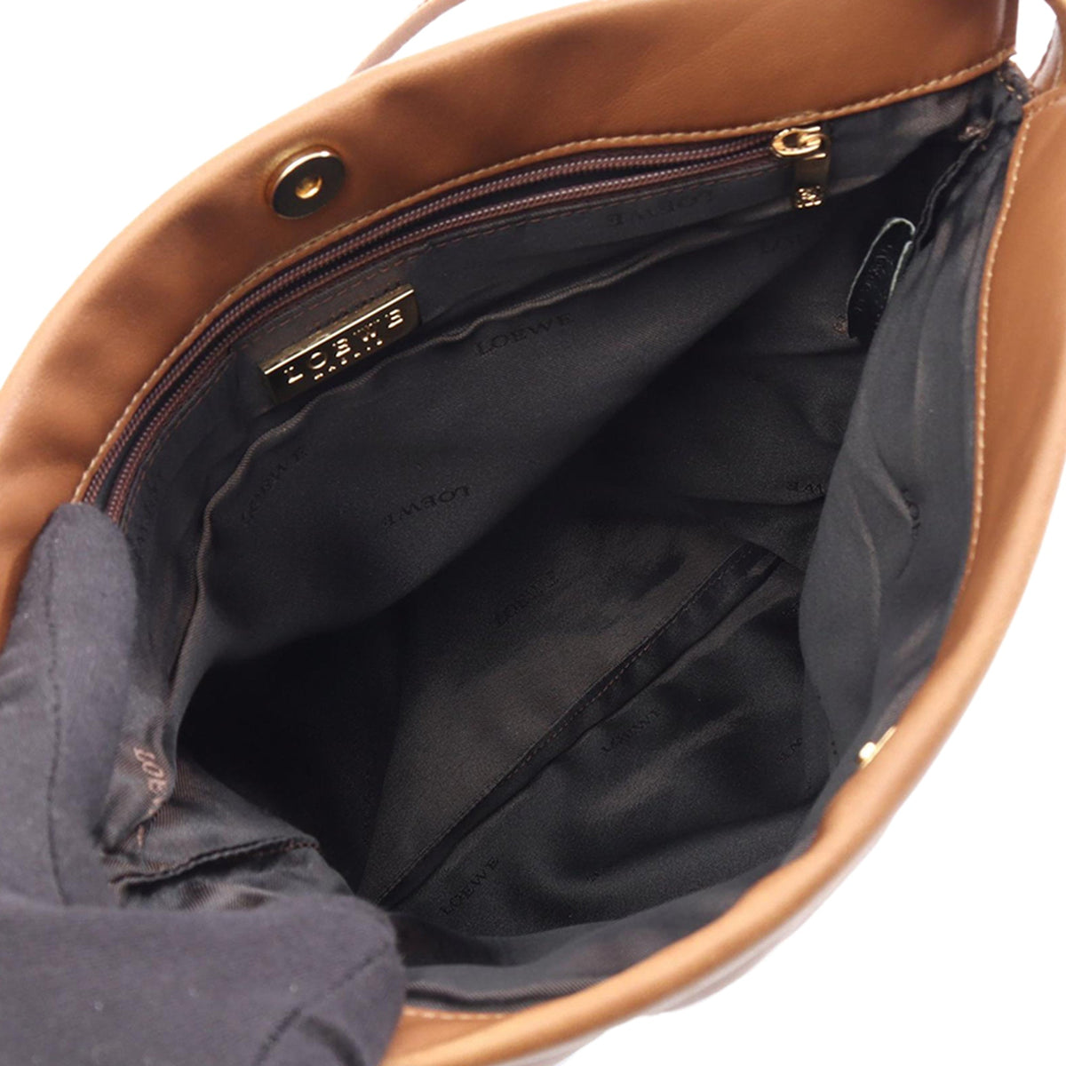 LOEWE Nappa Anagram Crossbody — Brown
