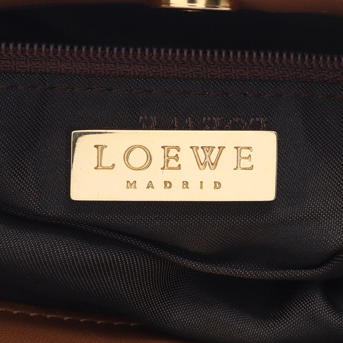 LOEWE Nappa Anagram Crossbody — Brown