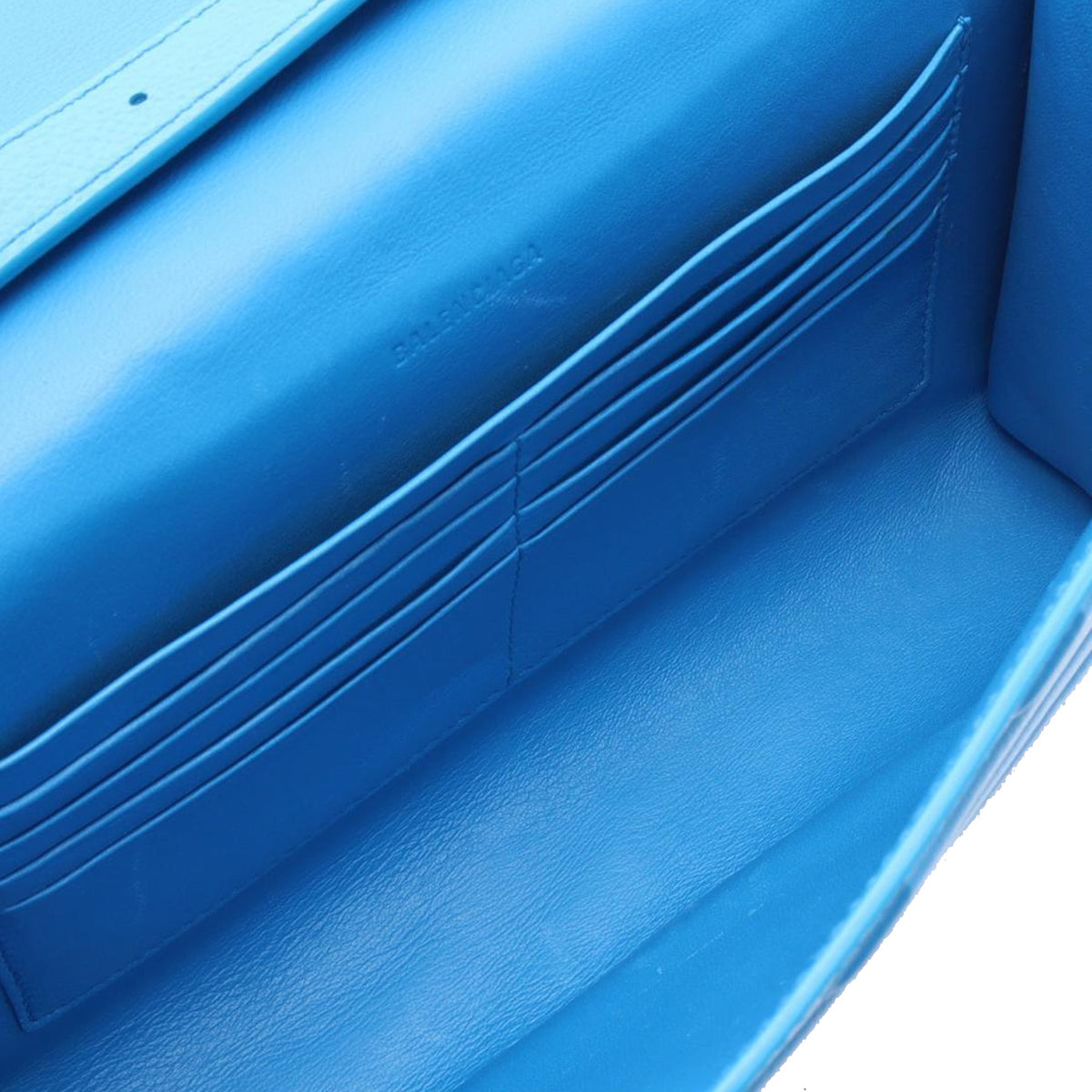 Balenciaga Grained Calfskin Car Flap Crossbody — Blue
