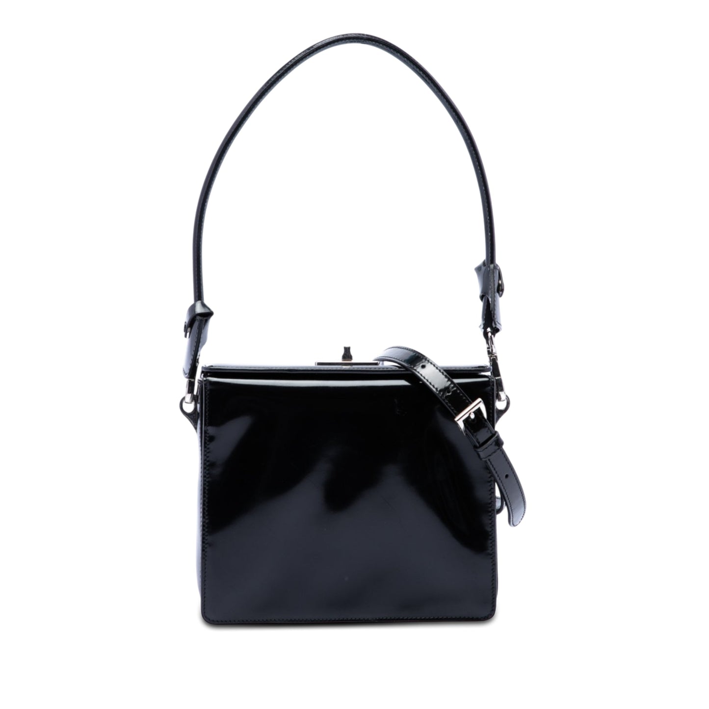 Prada Patent Leather Turnlock Satchel