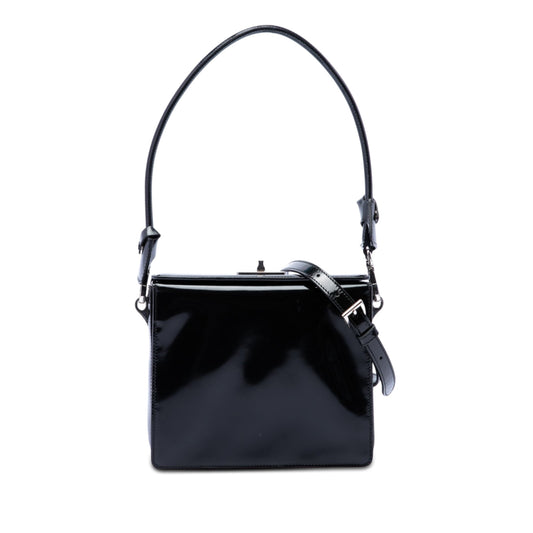 Prada Patent Leather Turnlock Satchel
