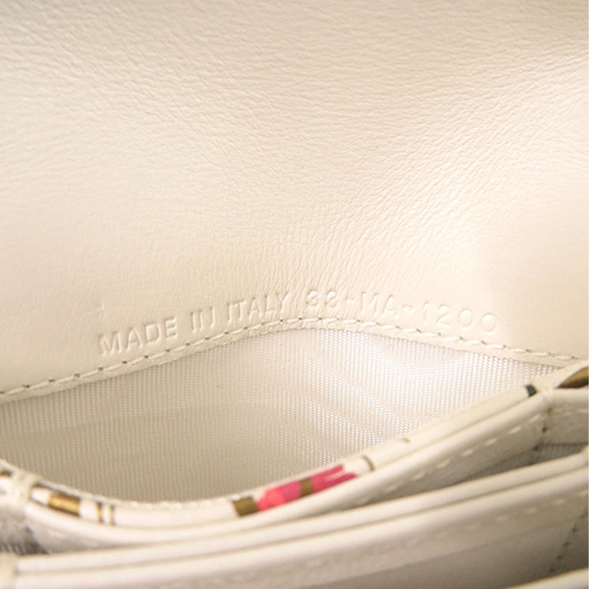 Dior Calfskin Hibiscus Card Holder with Chain