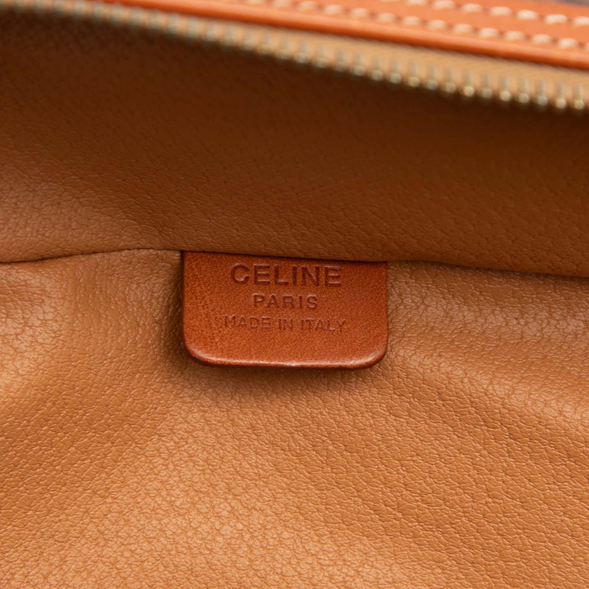 Celine Macadam Coated Canvas Vanity Bag