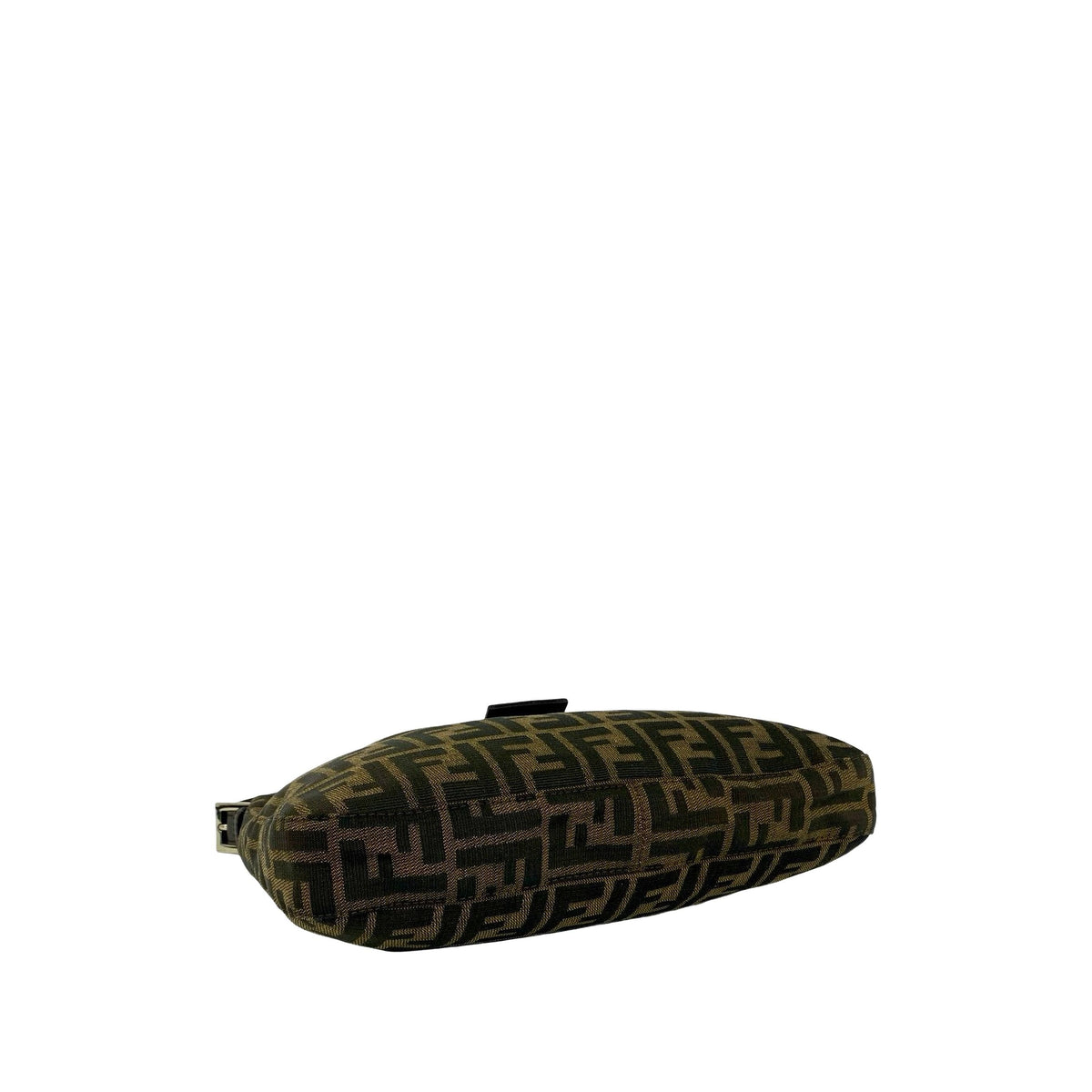 Fendi Zucchino Canvas Shoulder Bag — Brown
