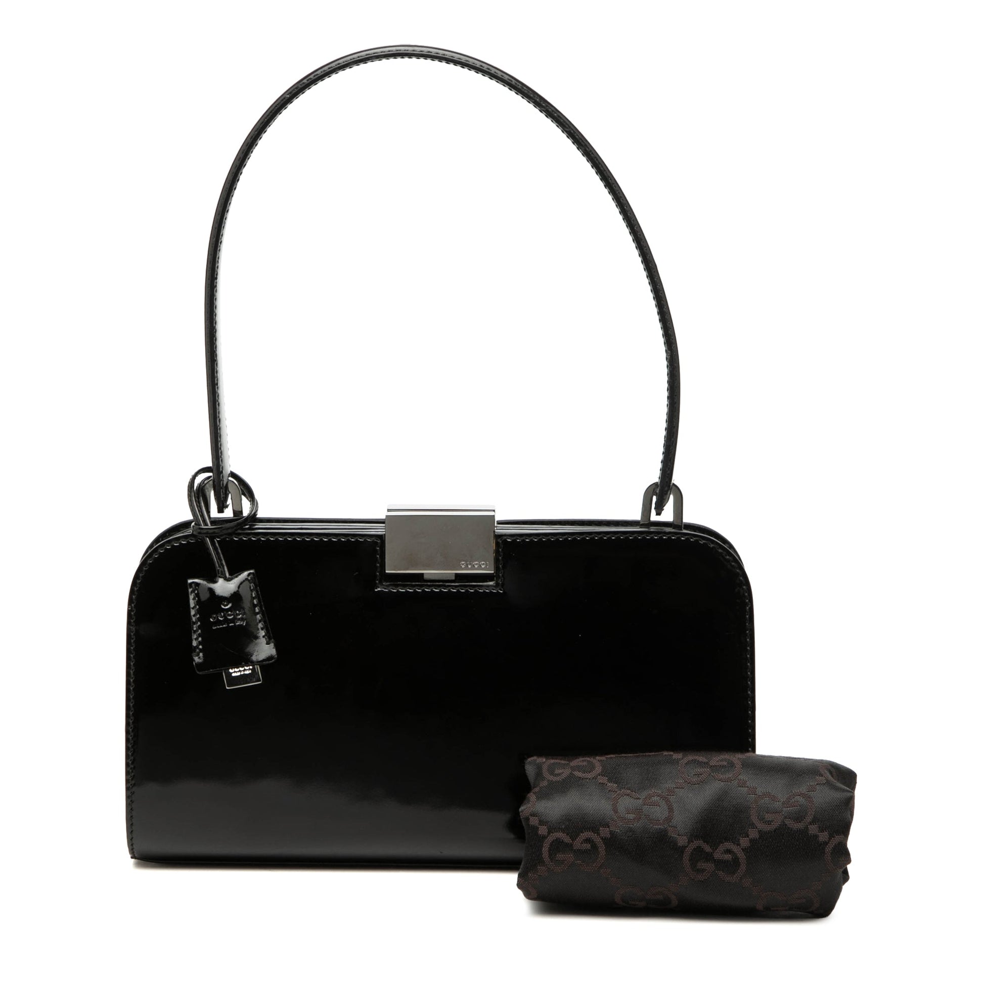Gucci Patent Clasp Handbag