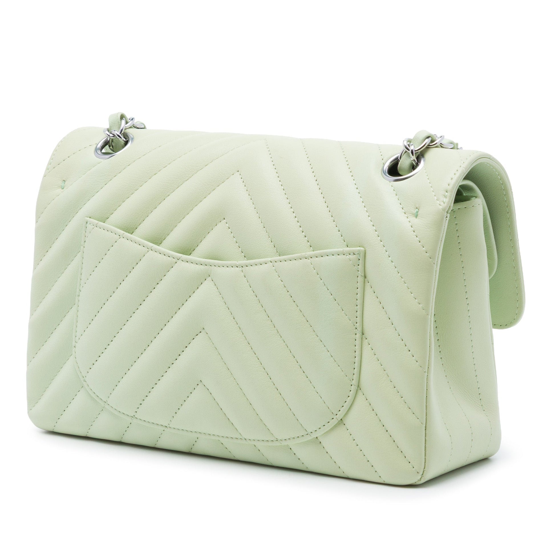 Chanel Small Classic Chevron Lambskin Double Flap
