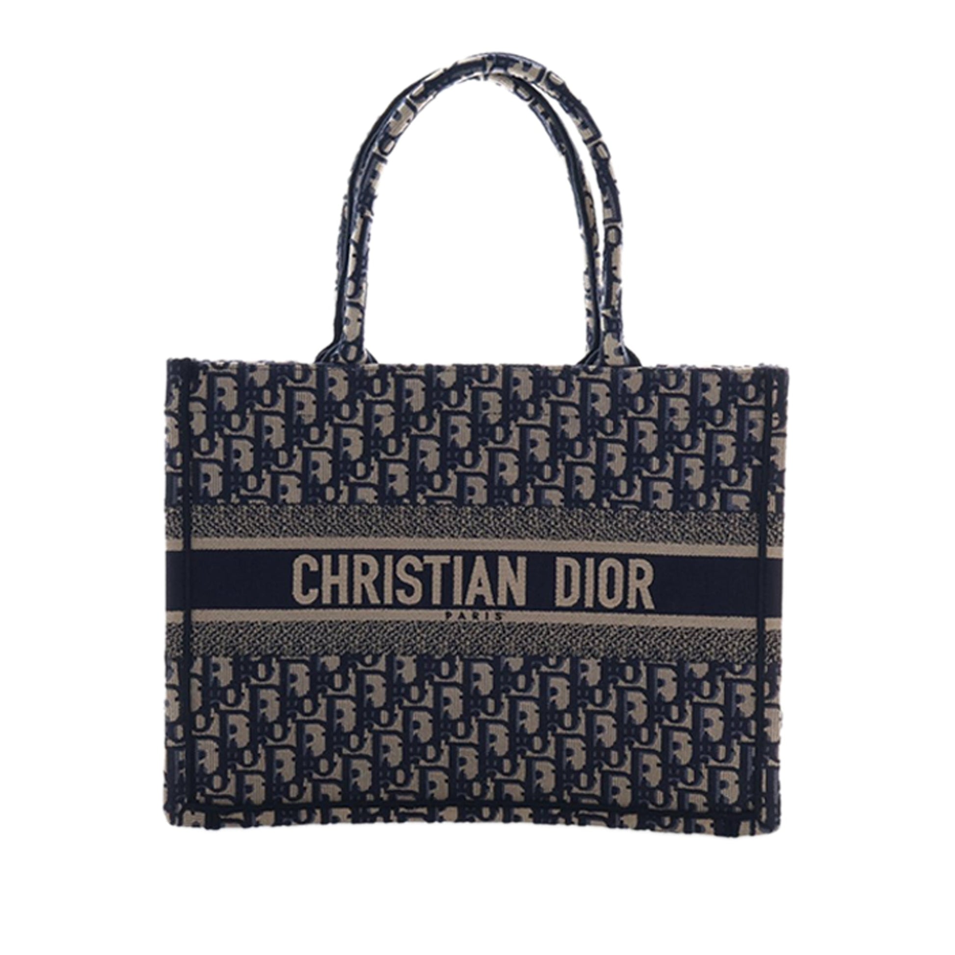 Dior Medium Oblique Embroidered Canvas Book Tote