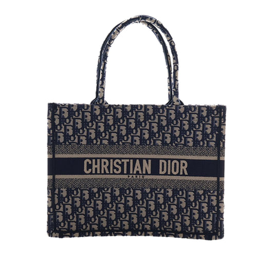 Dior Medium Oblique Embroidered Canvas Book Tote