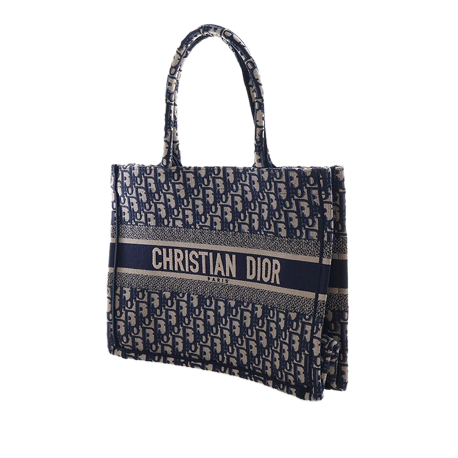 Dior Medium Oblique Embroidered Canvas Book Tote
