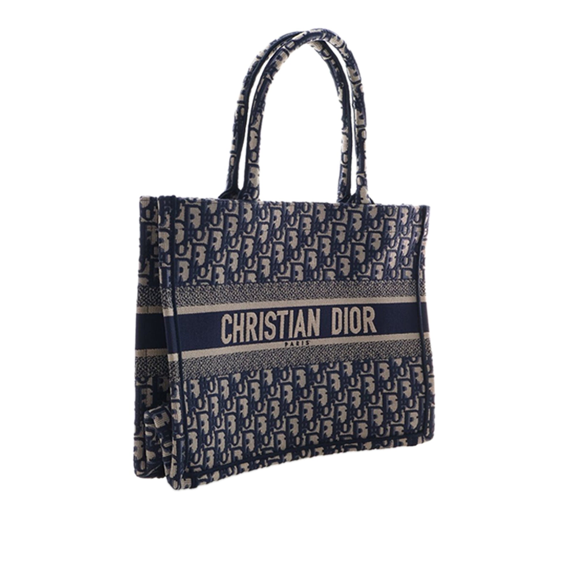 Dior Medium Oblique Embroidered Canvas Book Tote