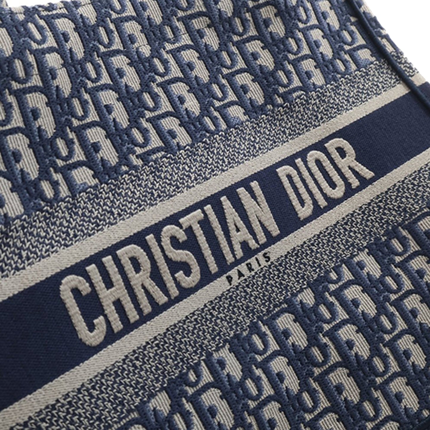 Dior Medium Oblique Embroidered Canvas Book Tote