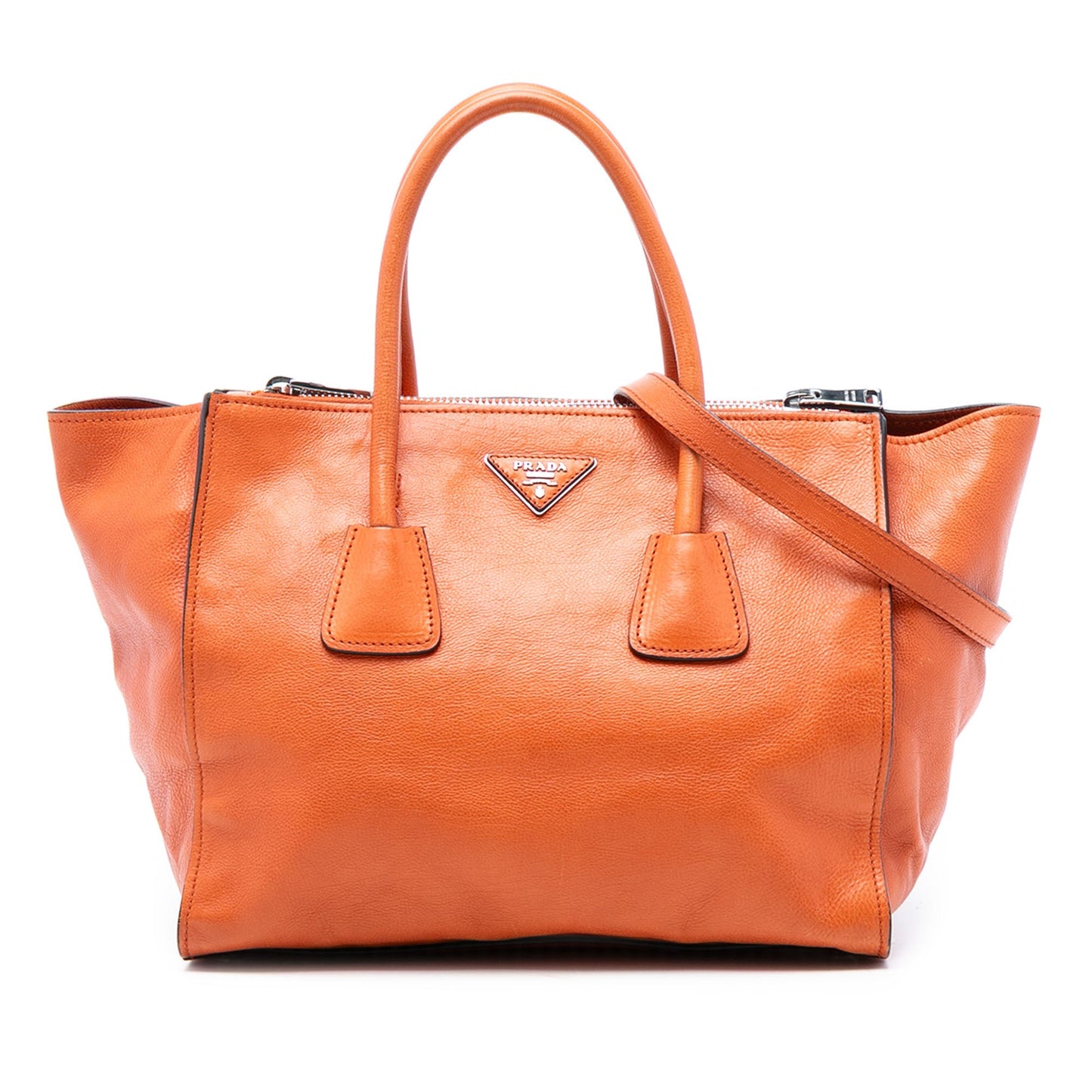 Prada Glace Calf Twin Pocket Satchel