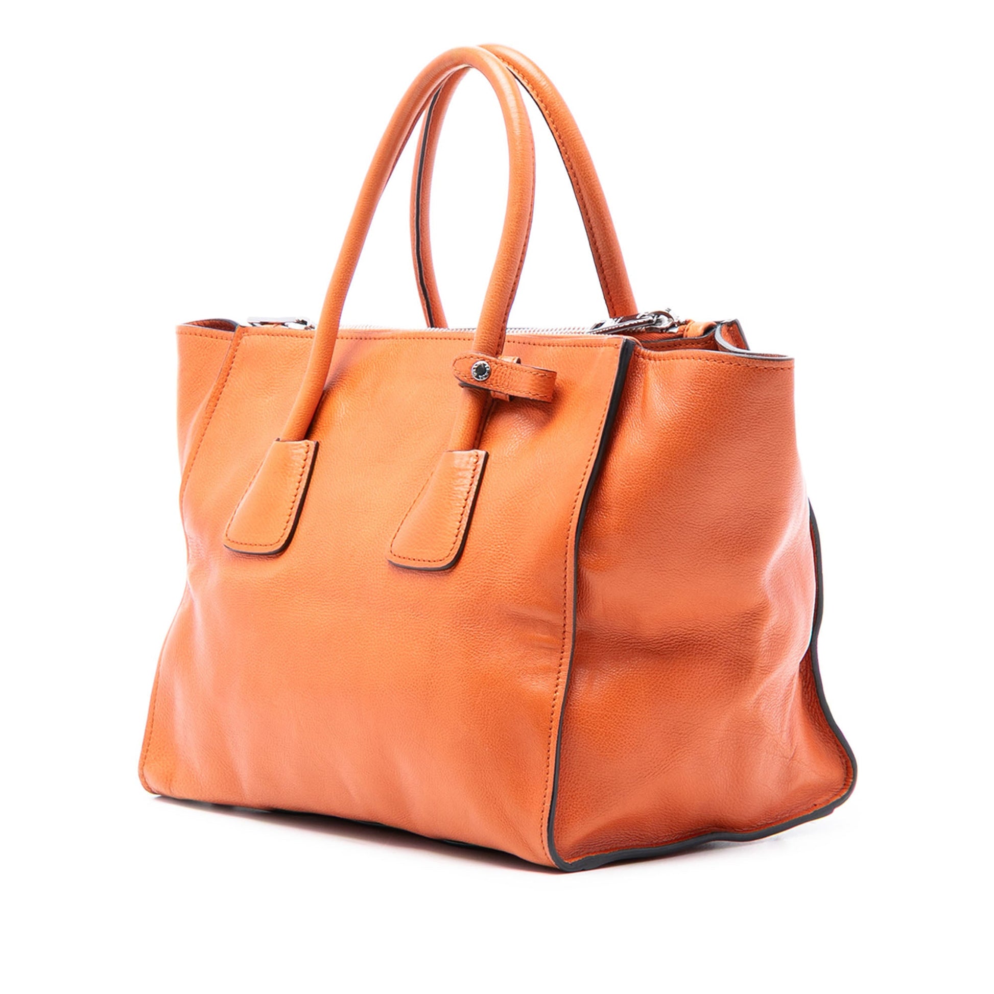 Prada Glace Calf Twin Pocket Satchel